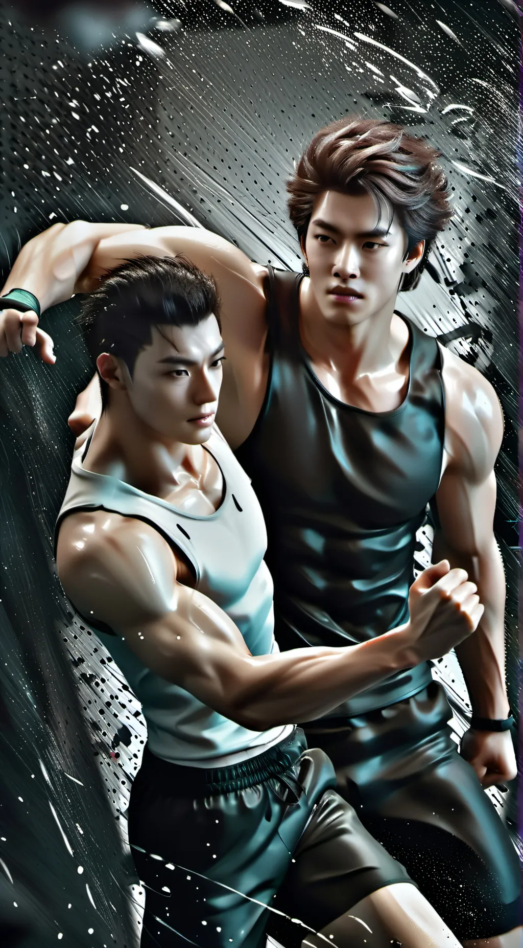 ai character: Leo and Zach  background