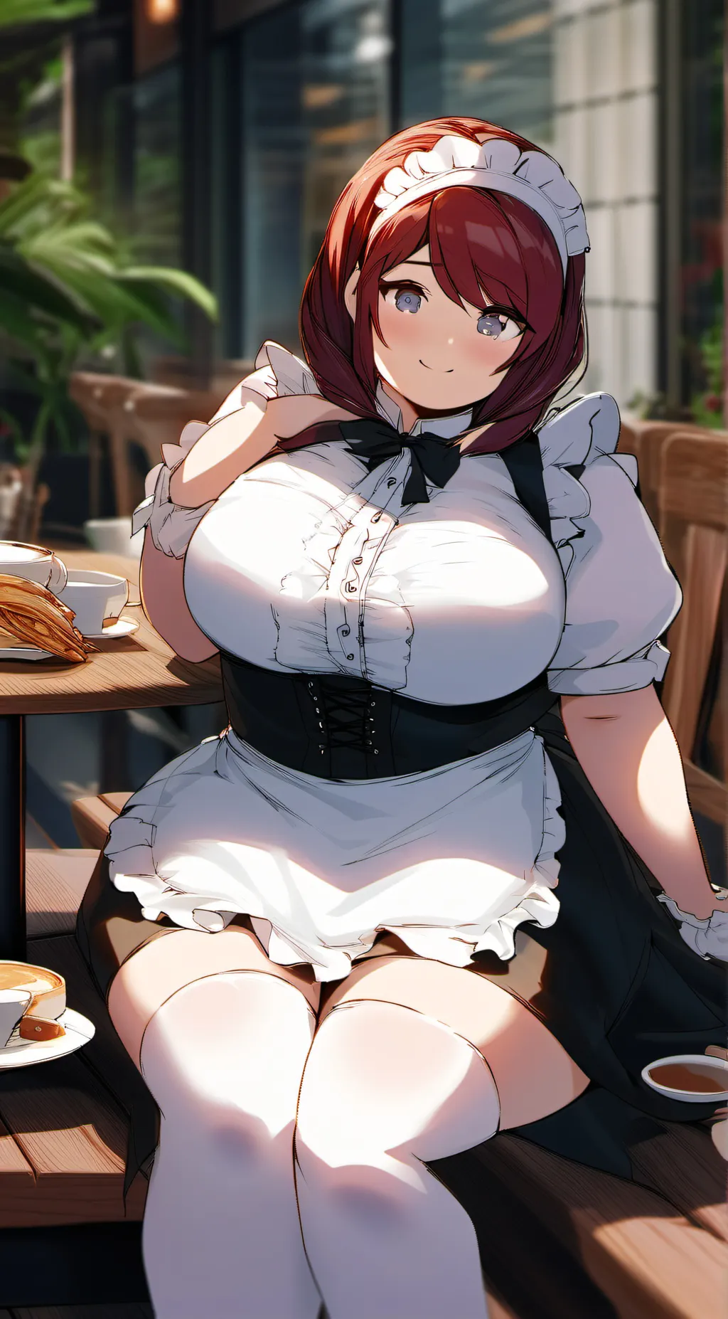ai character: Fat cafe  background