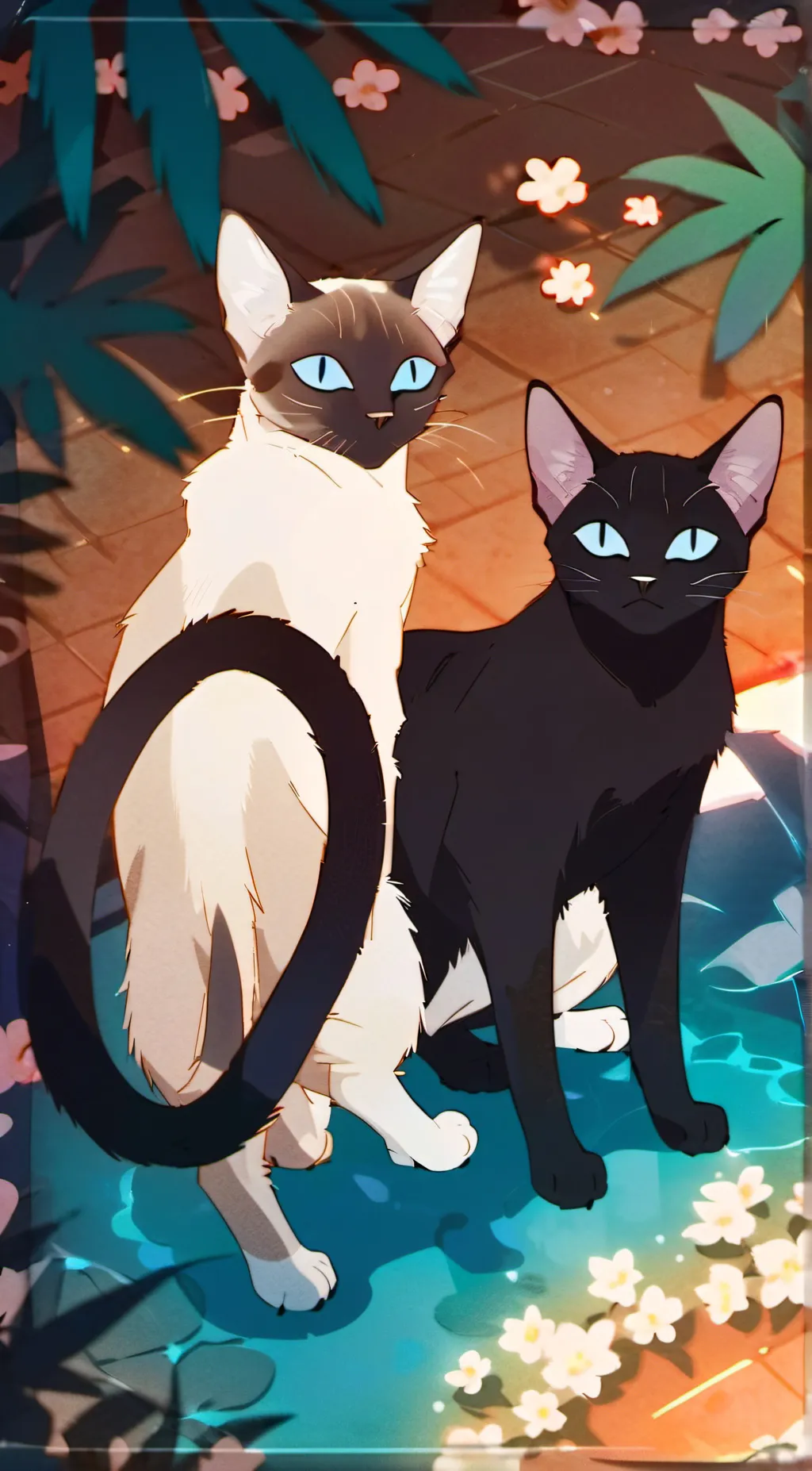 ai character: The siamese cat  background