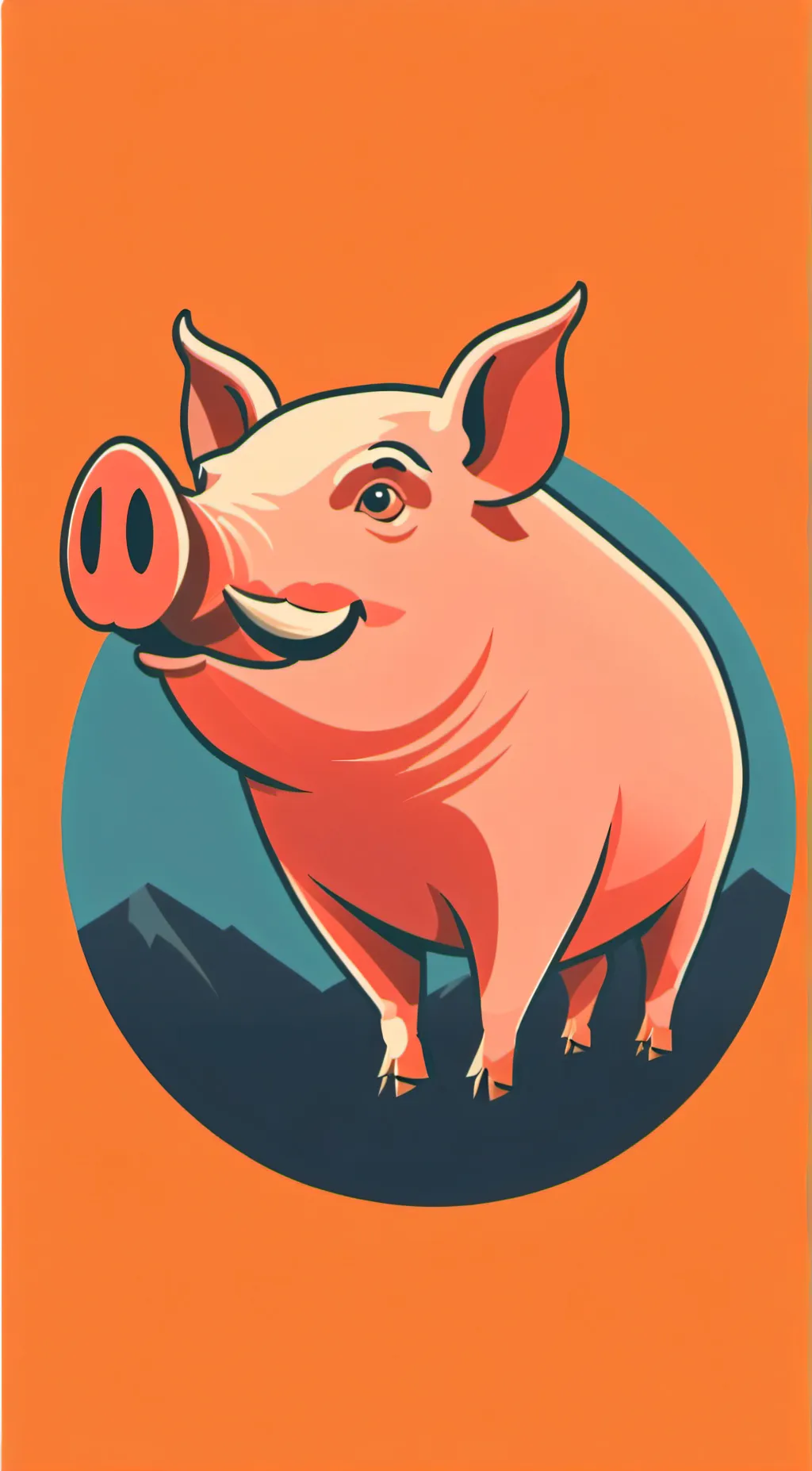 ai character: Picky piggy  background