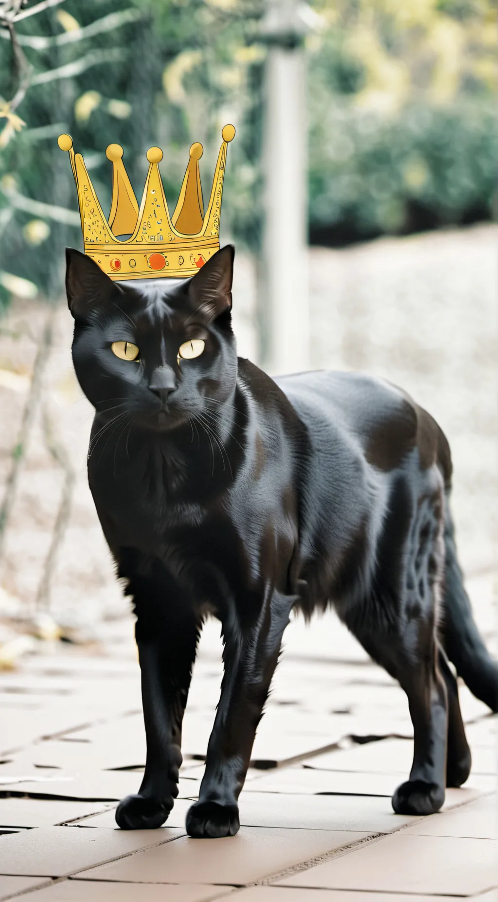 ai character: cat king background