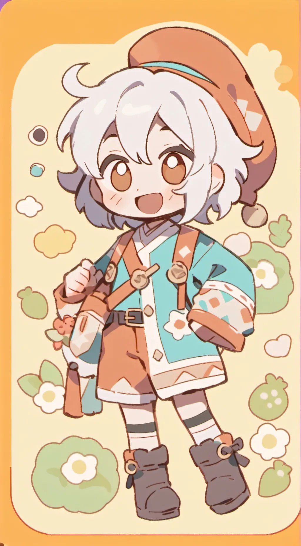 ai character: Sun and Moon show  background