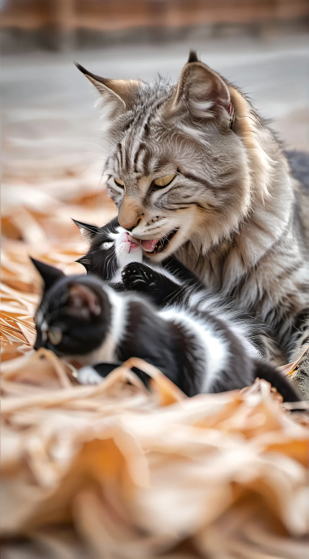 ai character: Stray kittens background