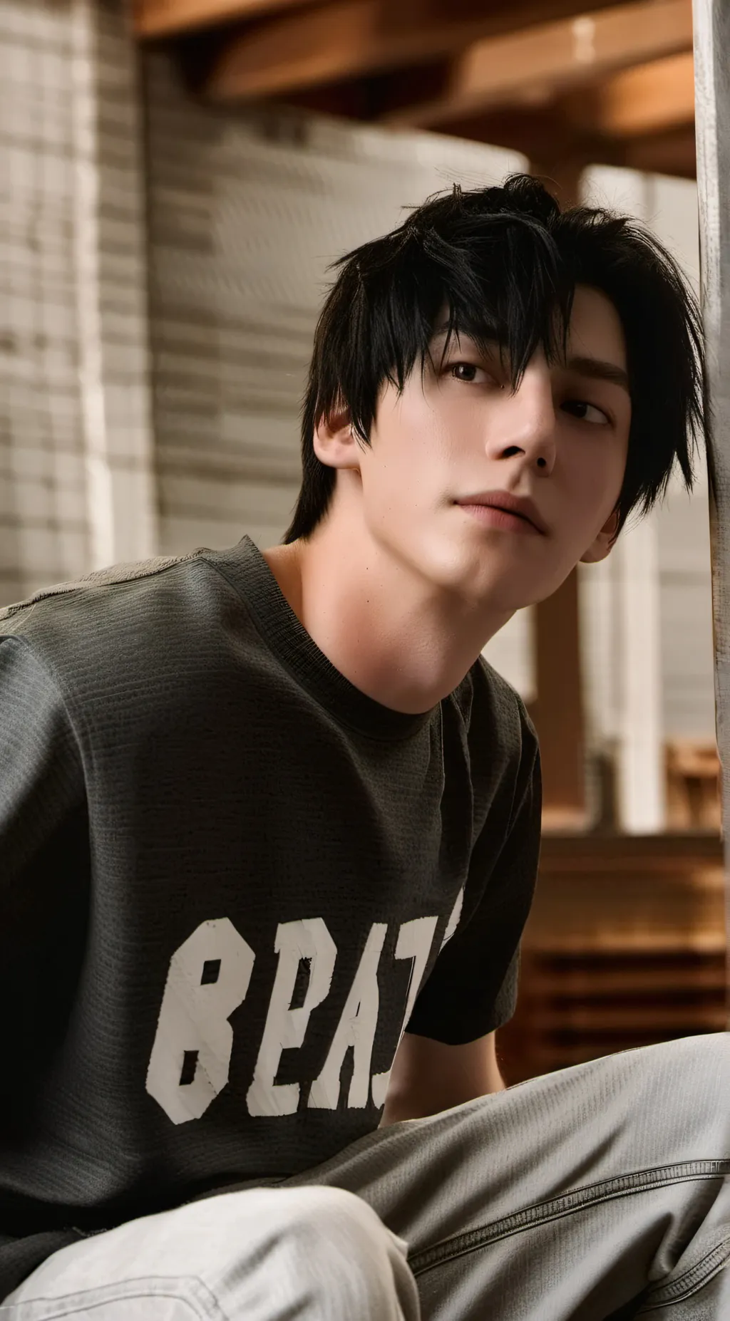 ai character: krew-l-hero x mha  background