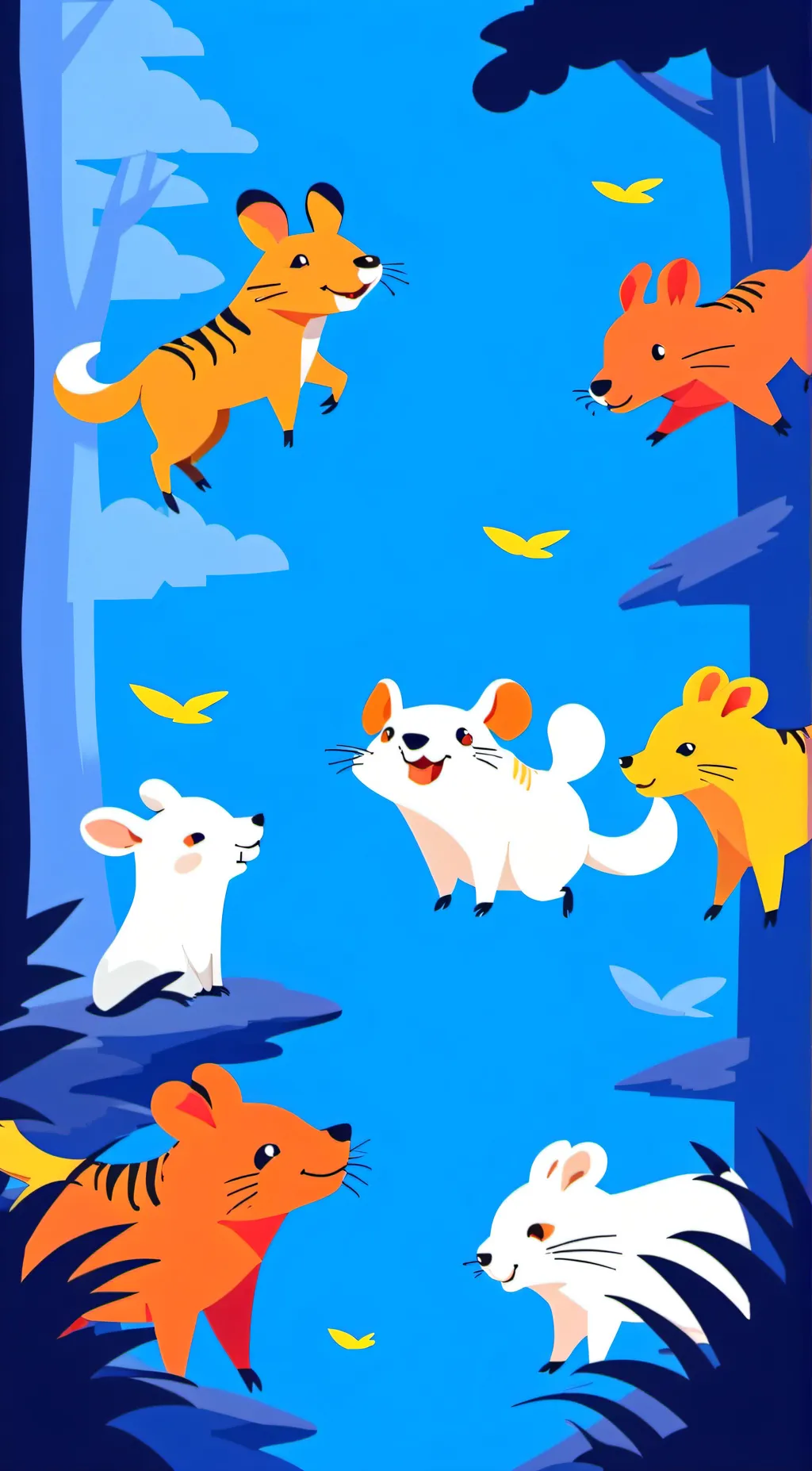 ai character: Smiling Critters  background