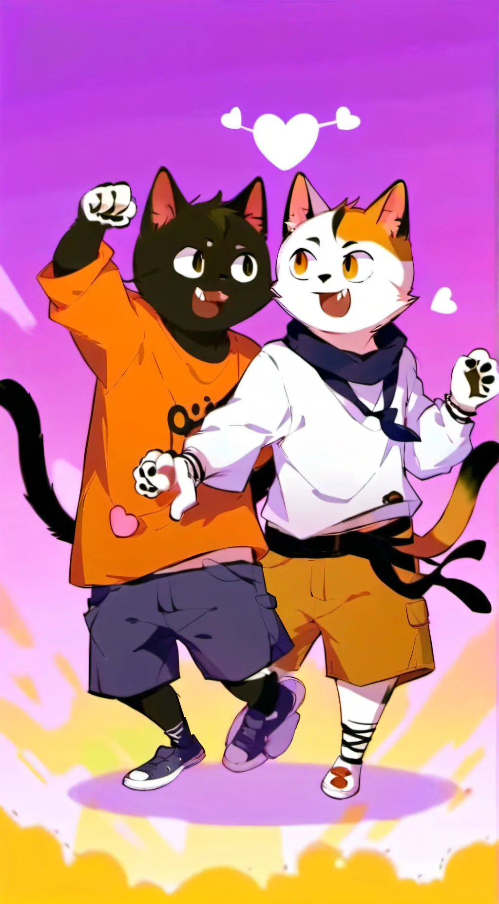 ai character: Smiling critters  background