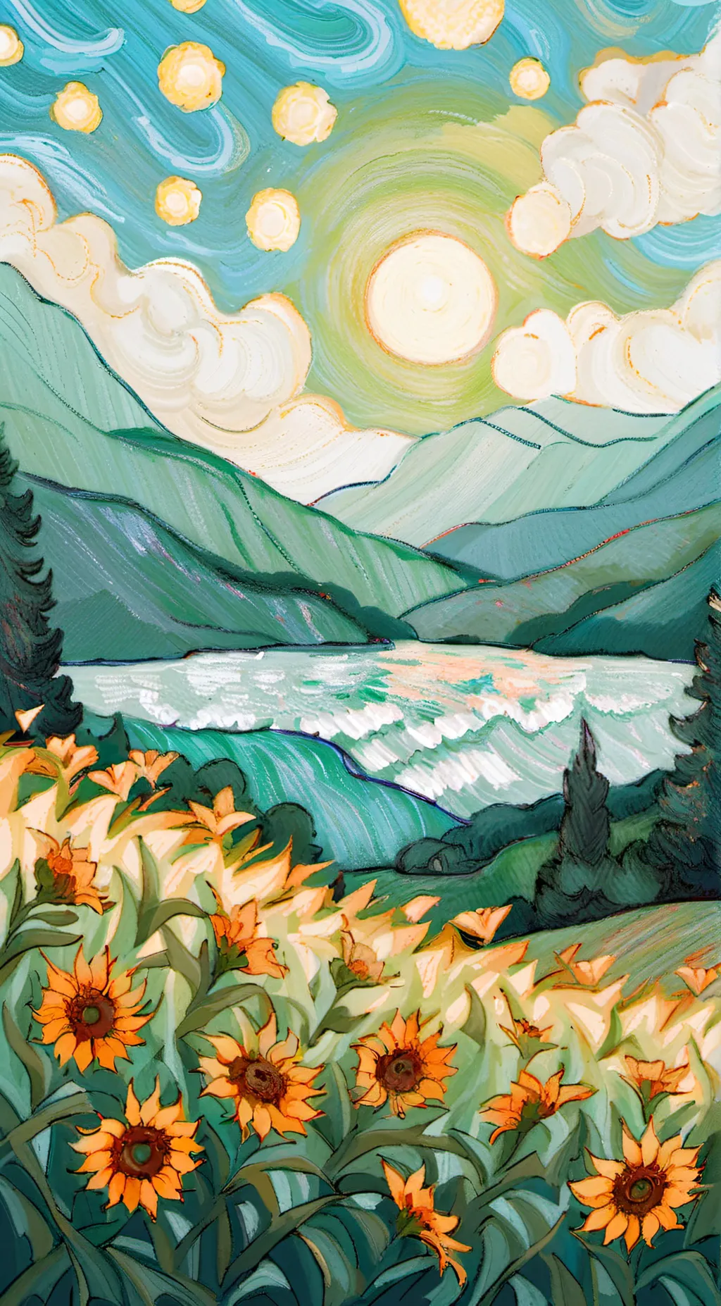 ai character: helps worries background