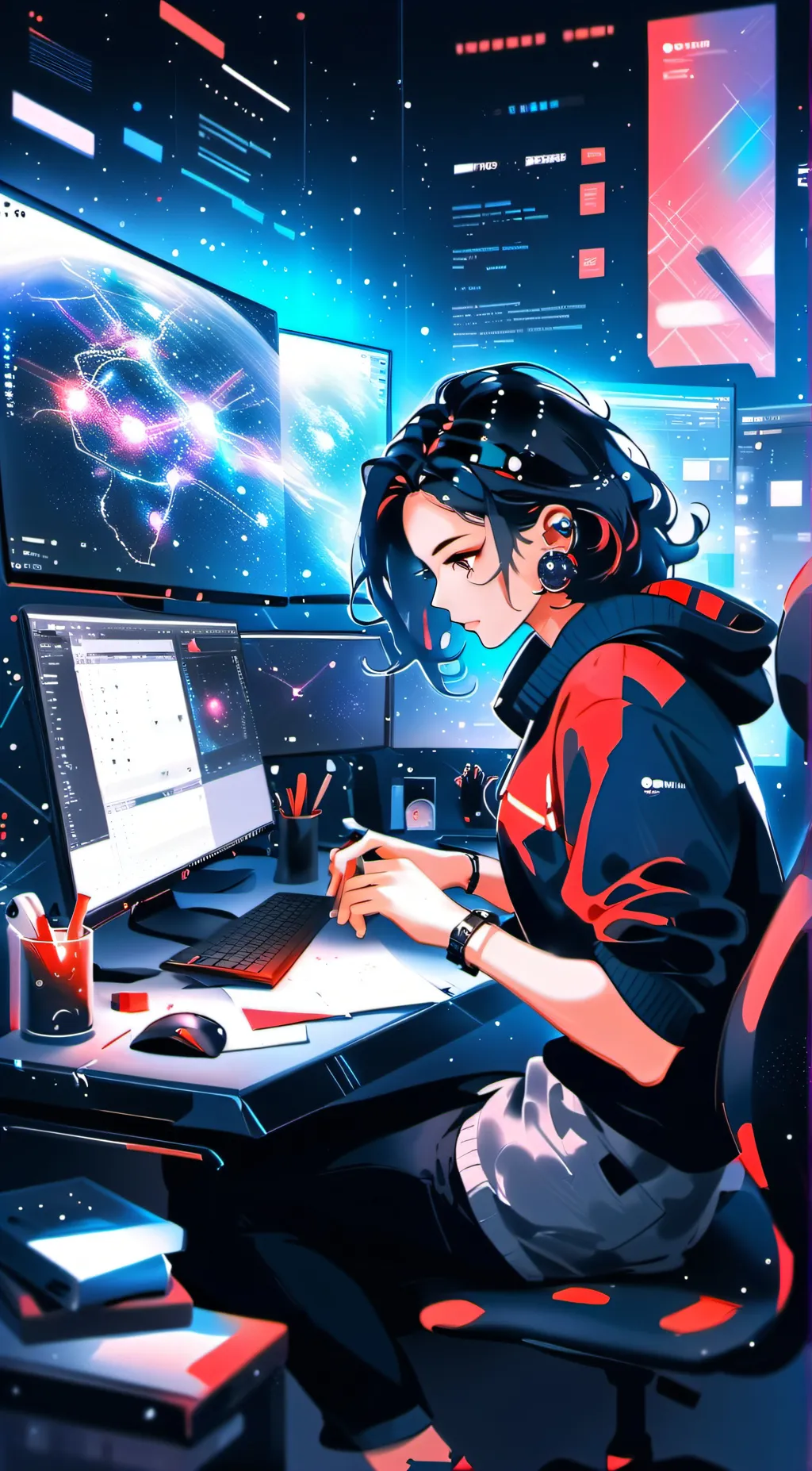 ai character: Luna background