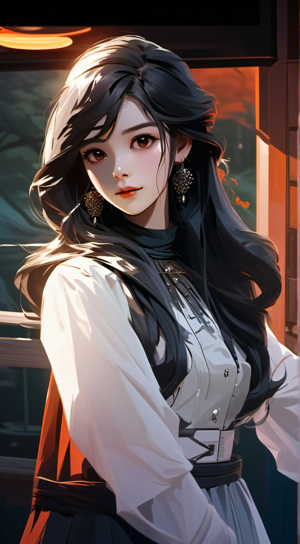 ai character: Gabi Redvelvet background