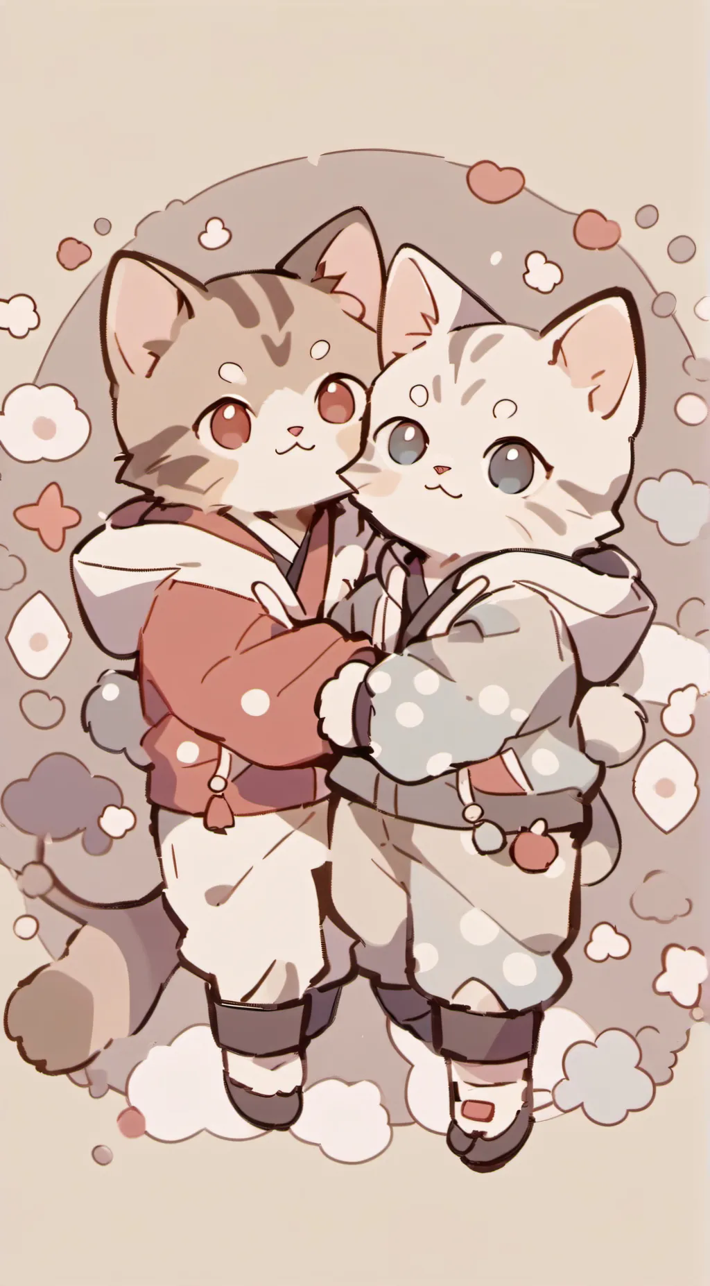 ai character: the hugging twins background