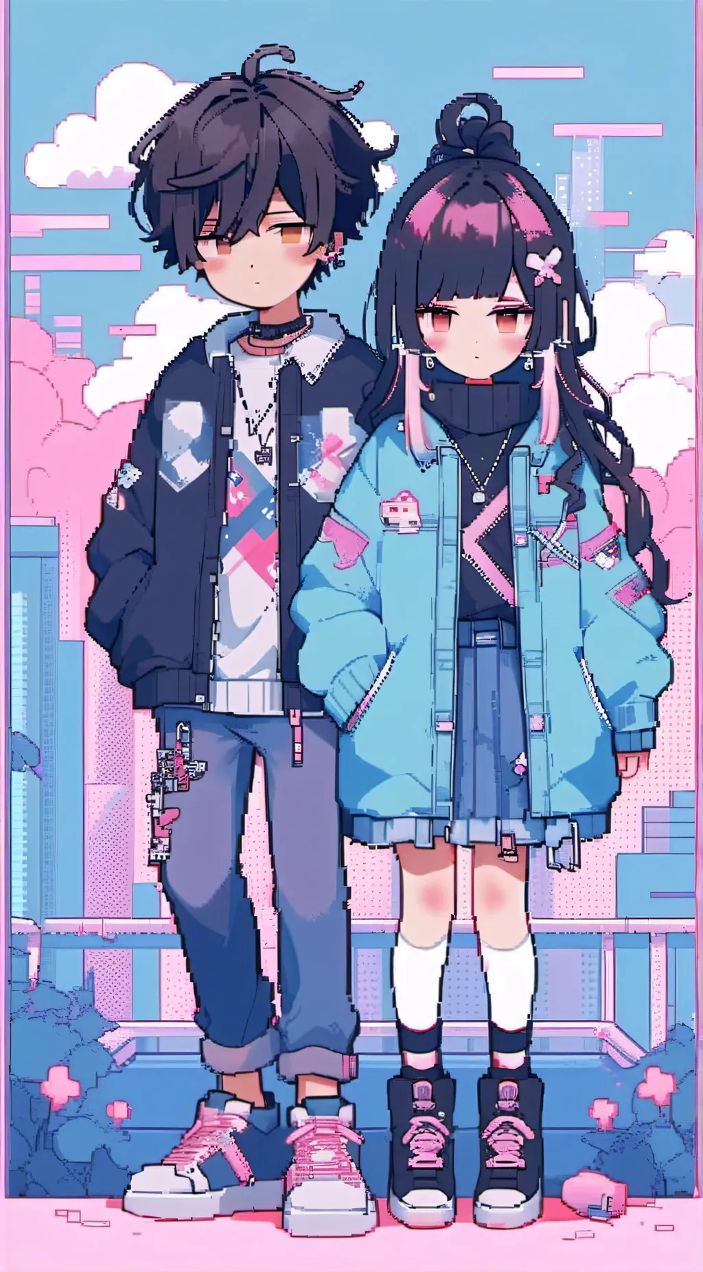 ai character: Chlie and Kaiden background