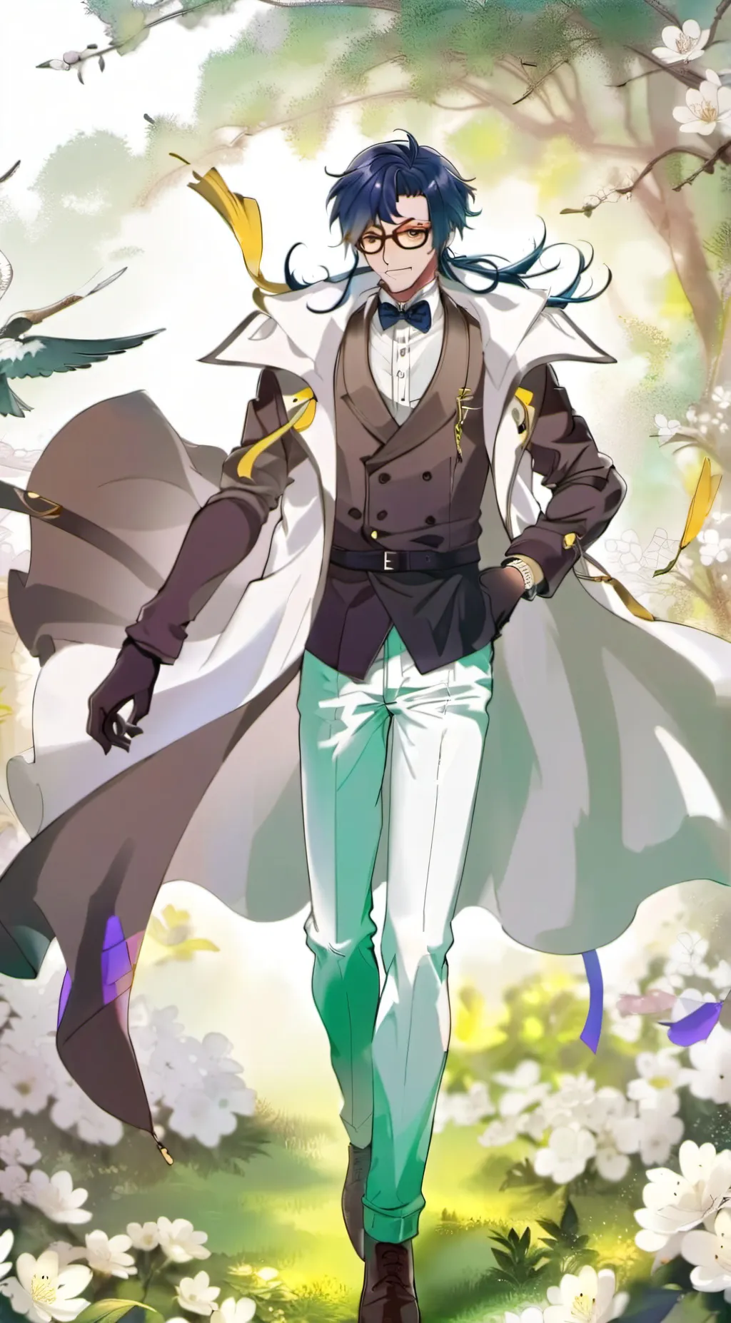 ai character: Vox from hh  background