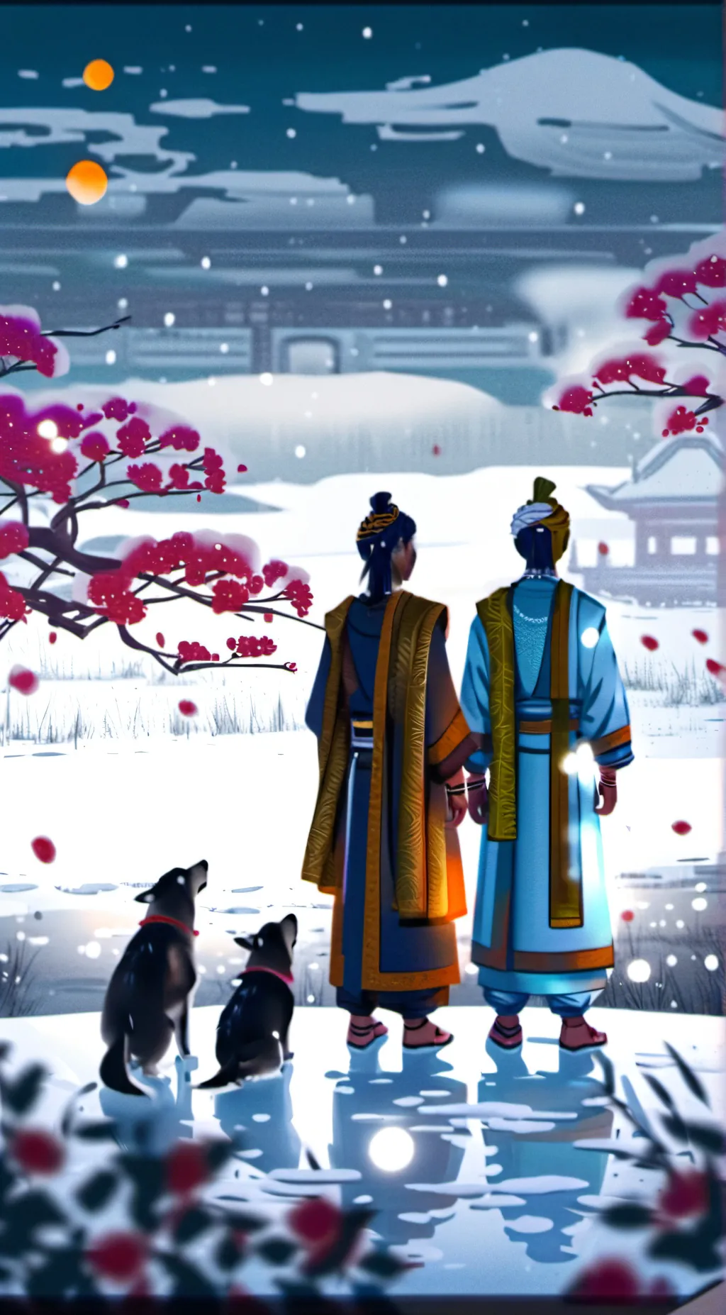 ai character: crystal and Ruby  background