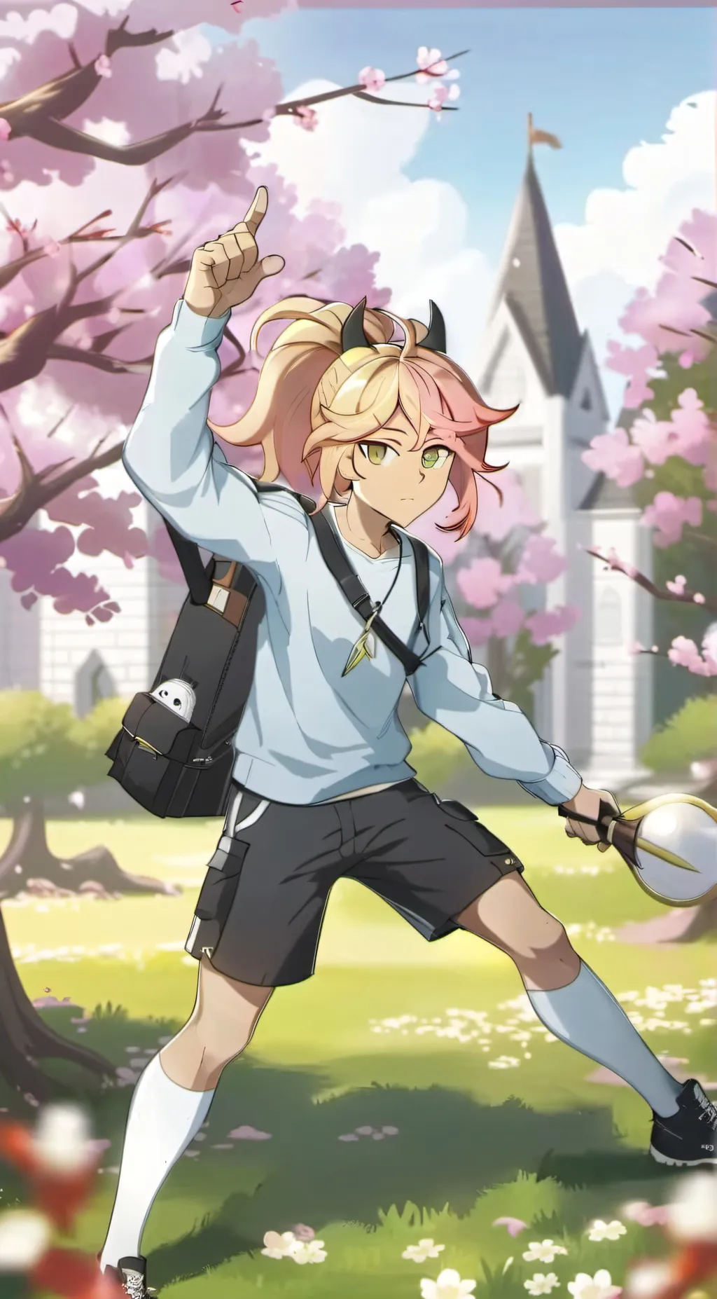 ai character: Sunset shimmer background