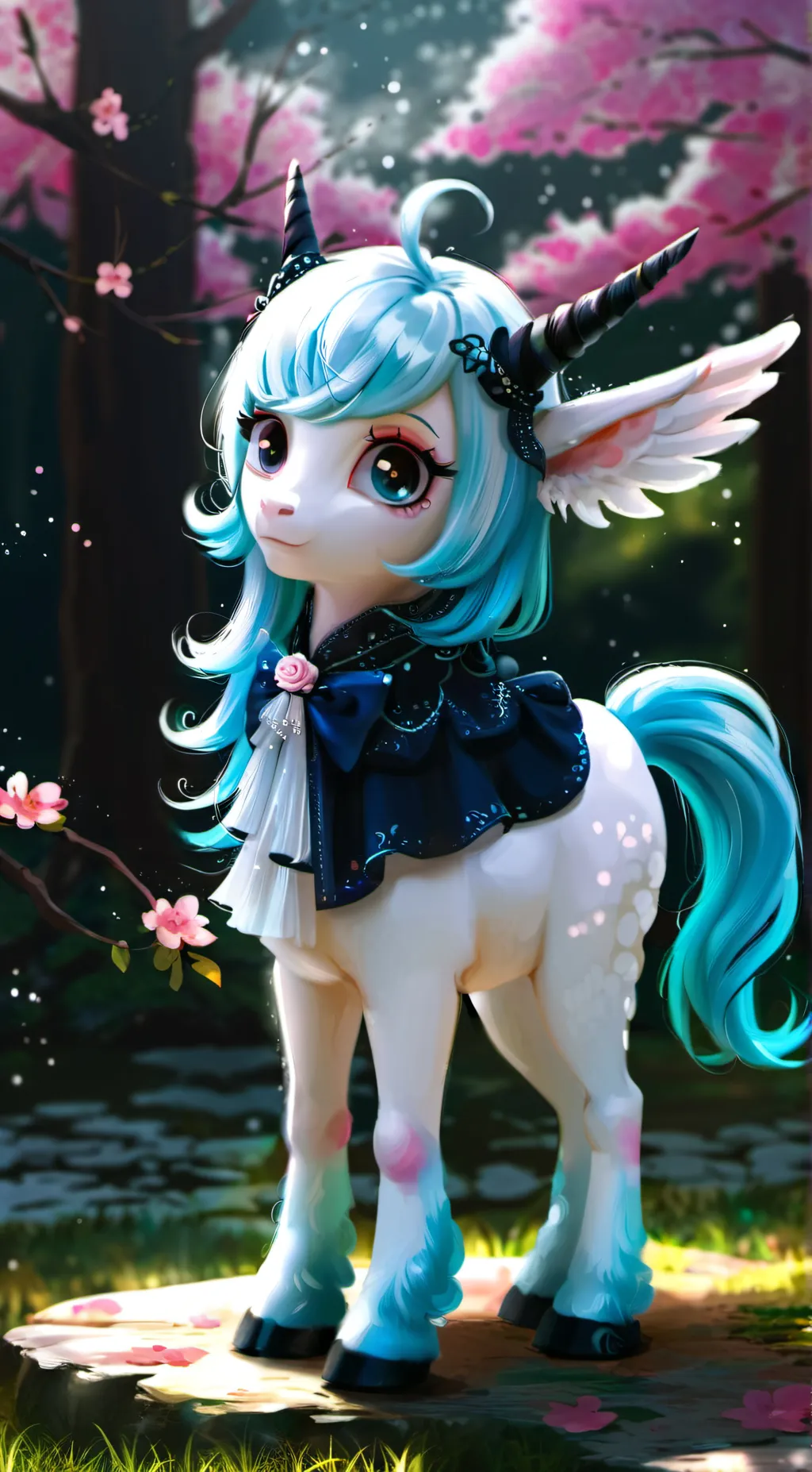 ai character: Snowfall background