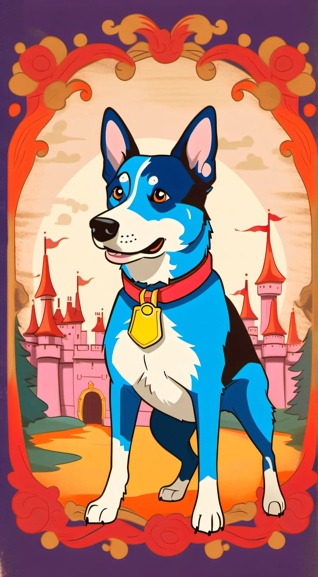 ai character: Bluey background