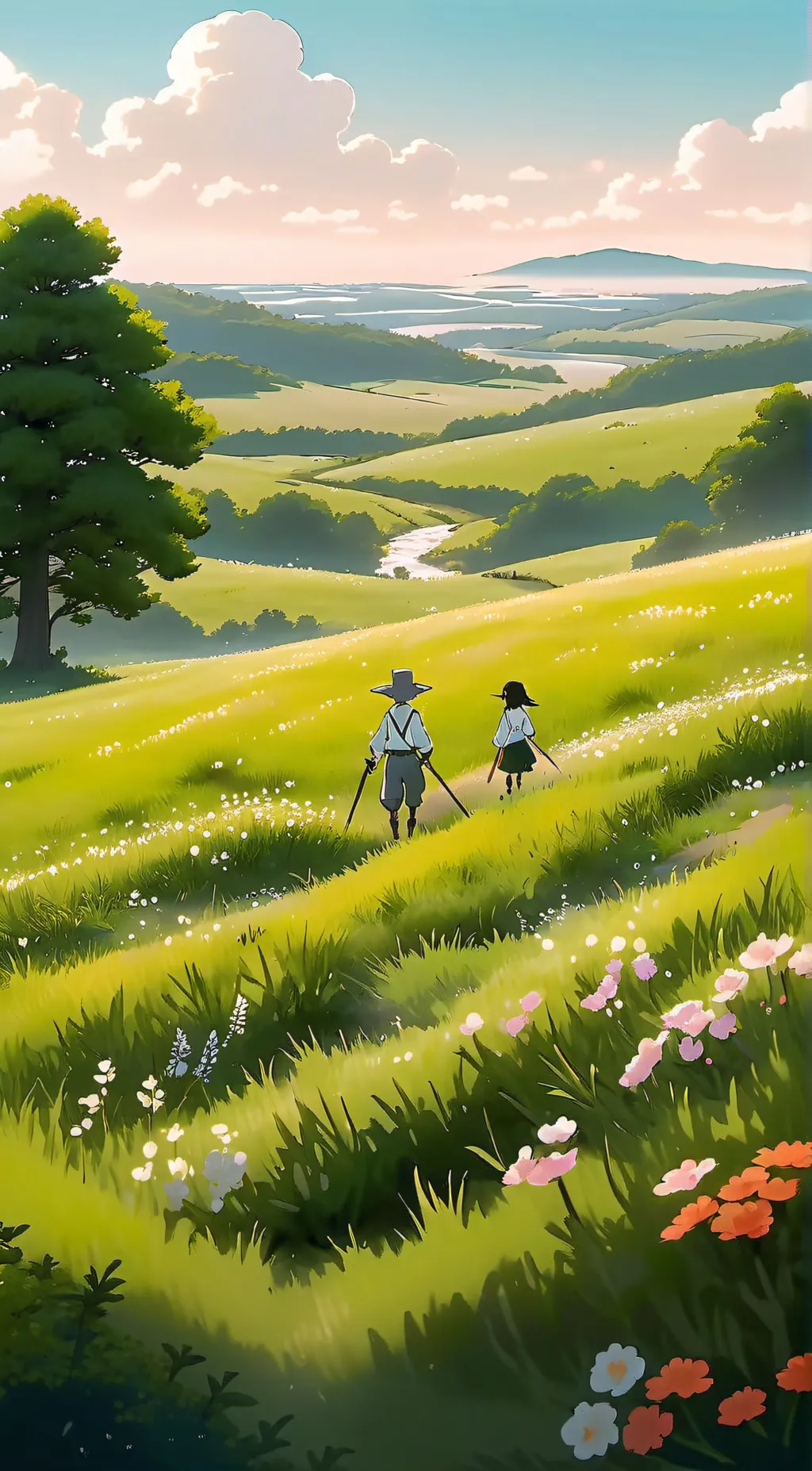 ai character: Grass background