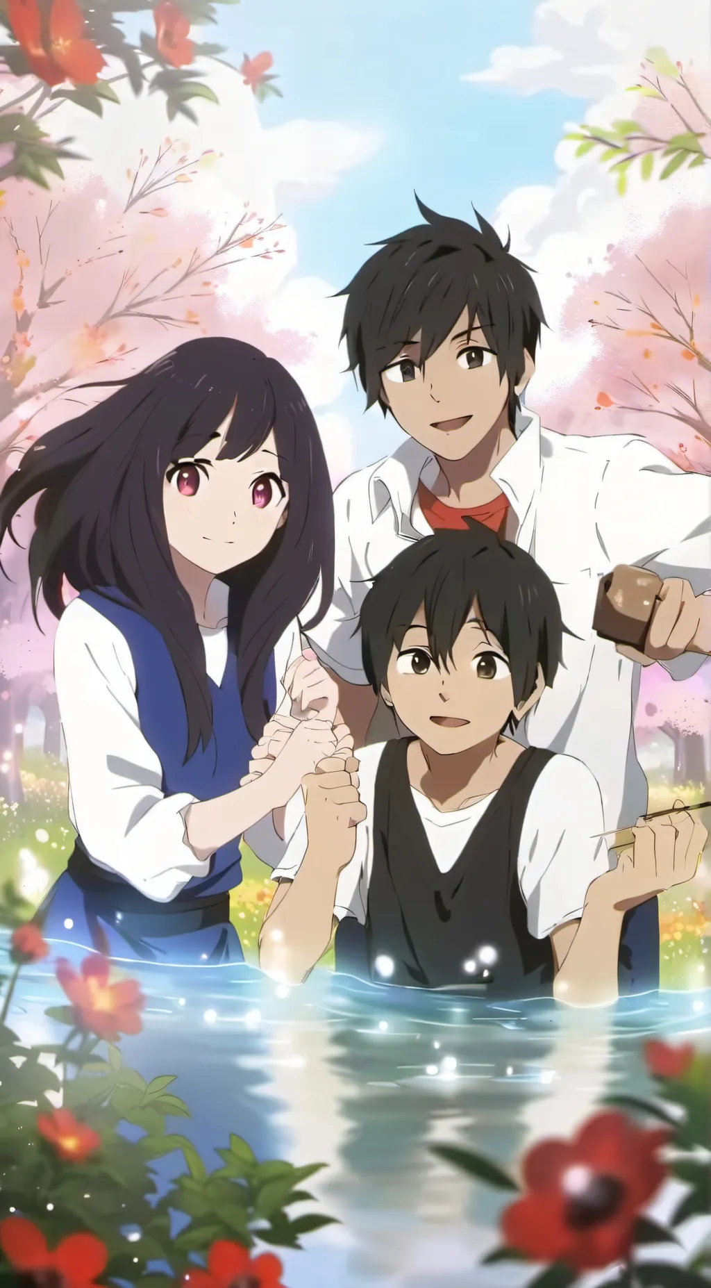 ai character: Aphmau and her fri background