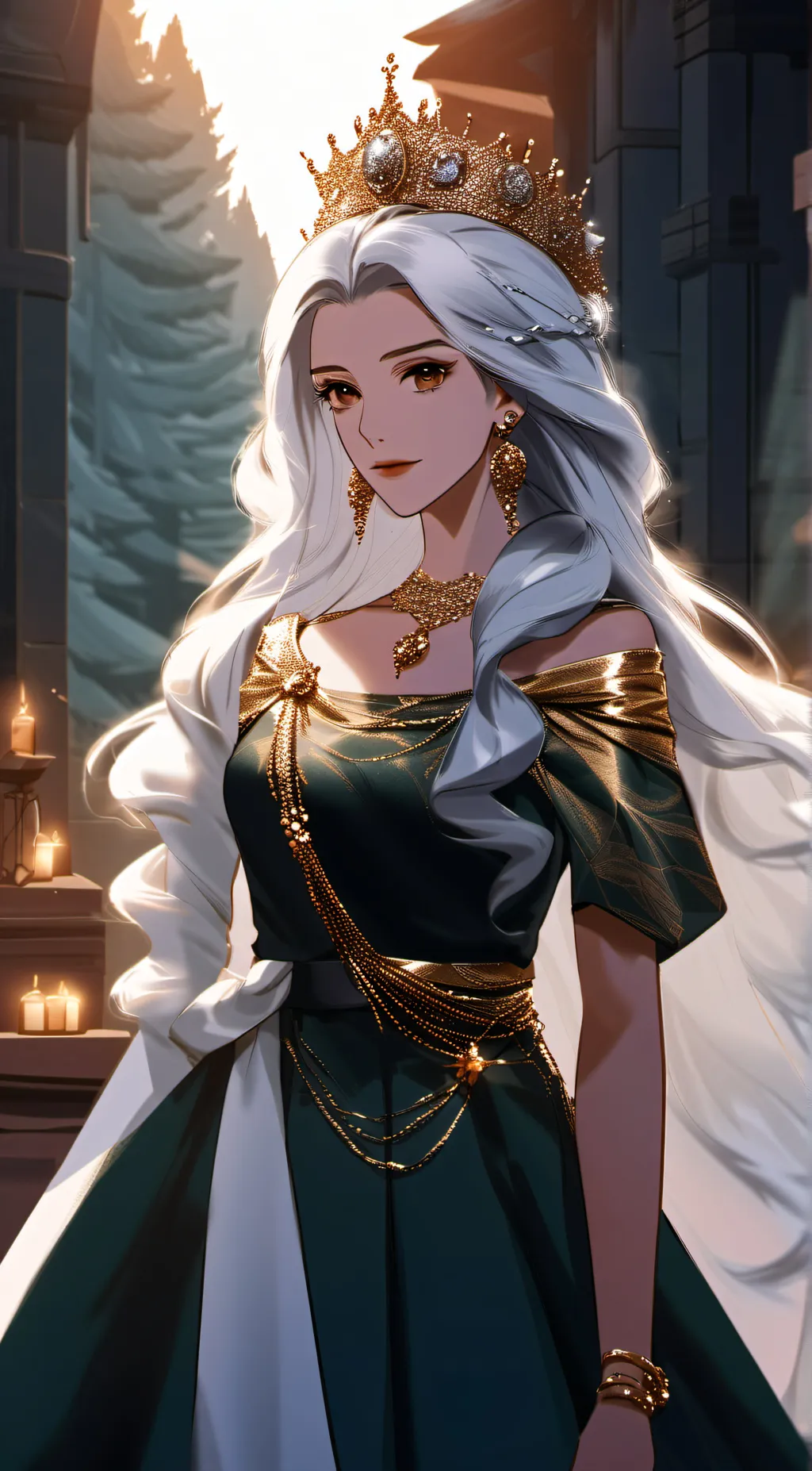 ai character: Queen Savannah  background