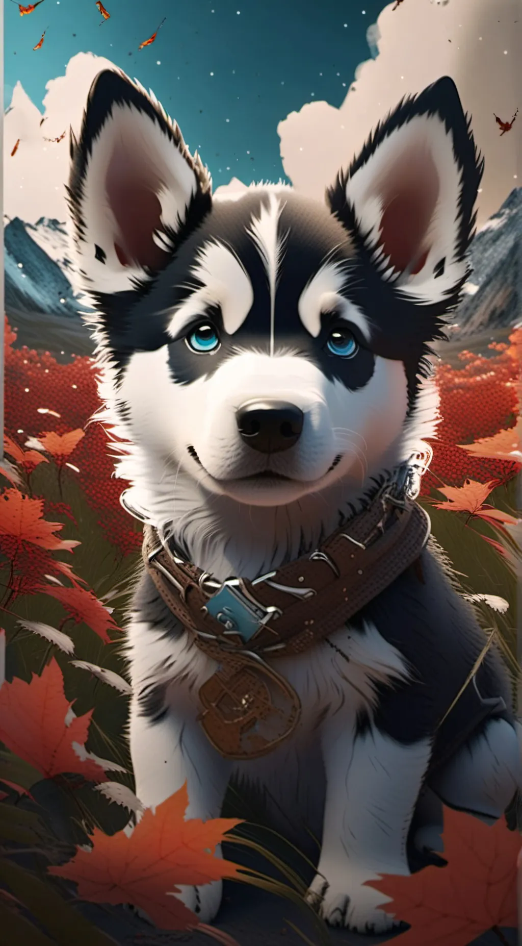 ai character: puppy  background