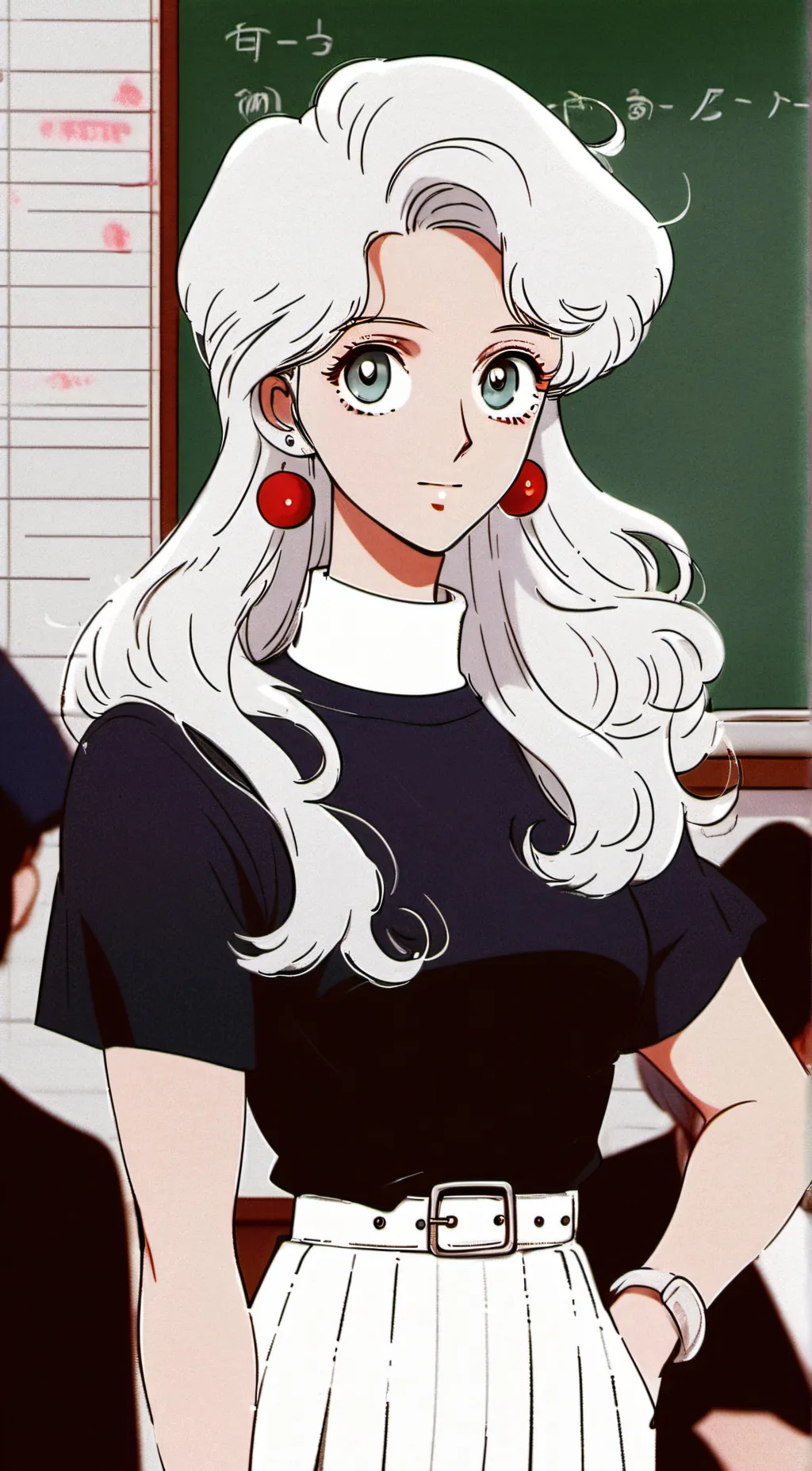 ai character: Miss apple  background