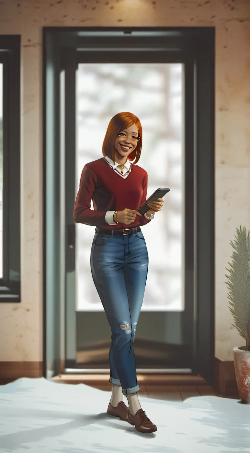 ai character: Crystal 🤍 background