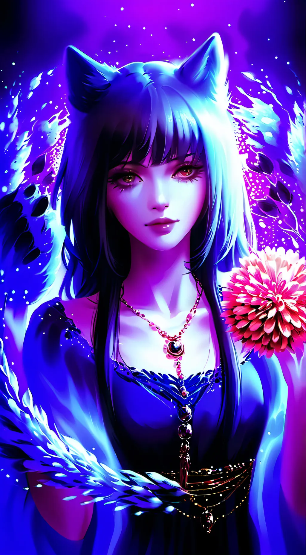 ai character: Luna background