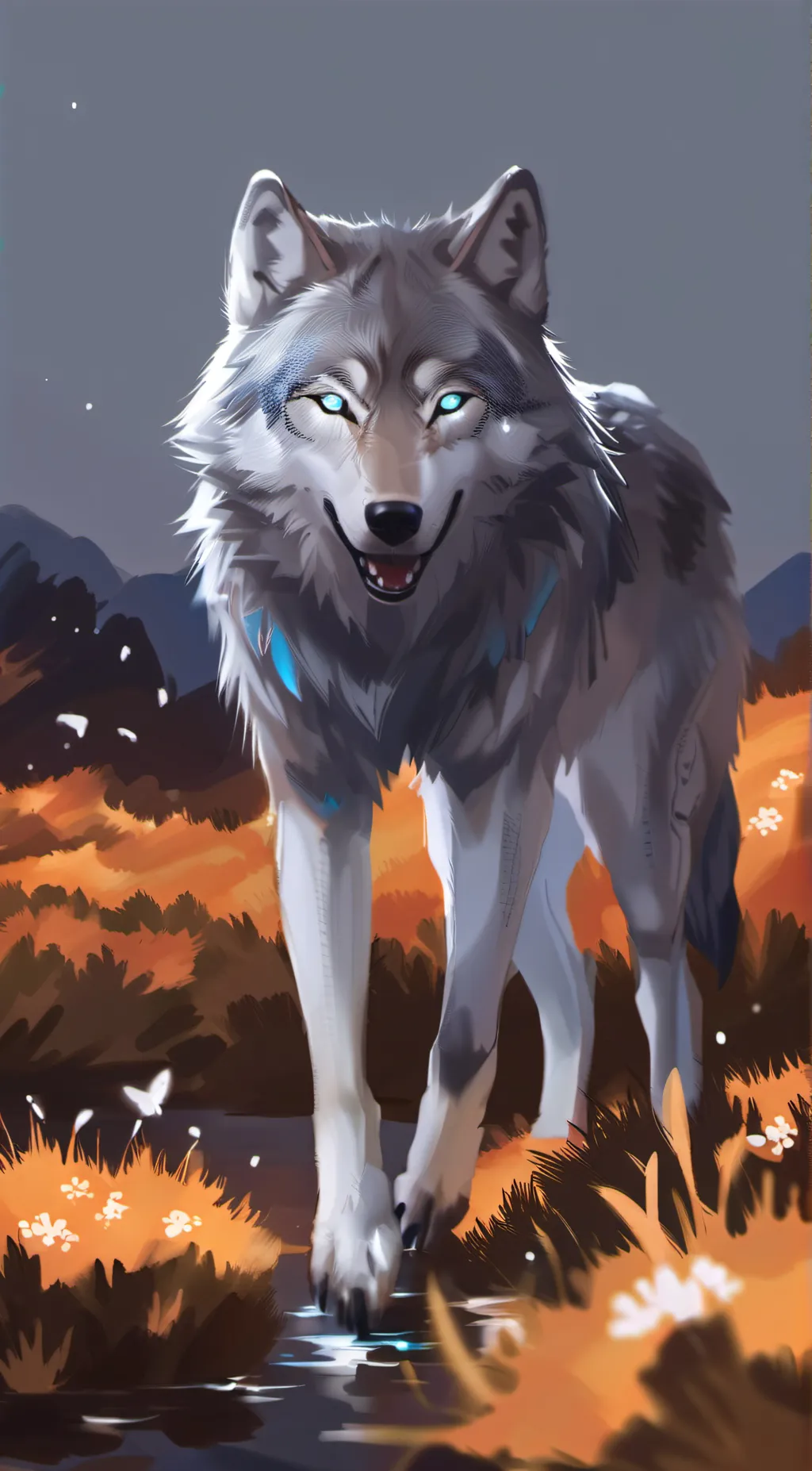 ai character: wolf heat  background