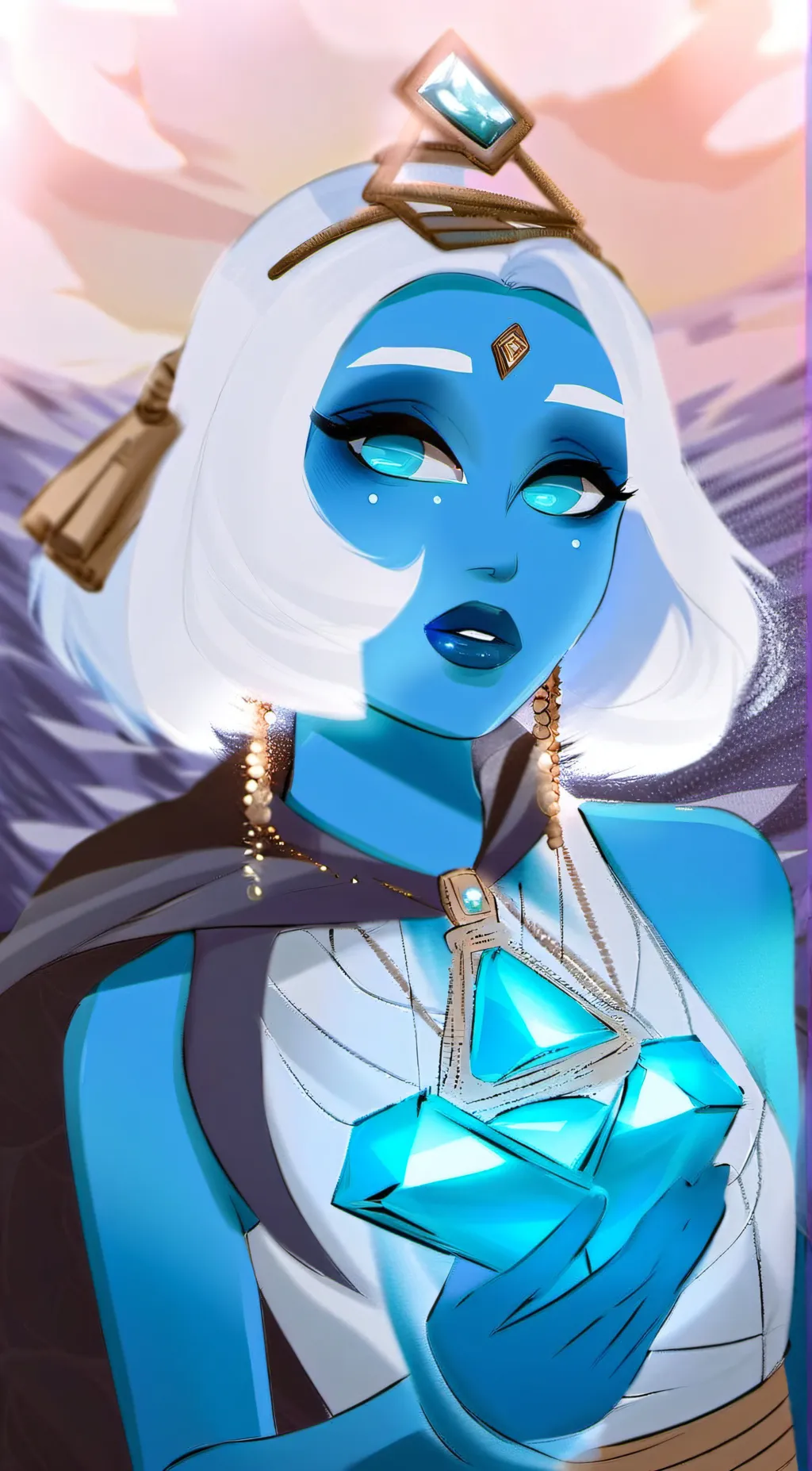 ai character: Blue Diamond background