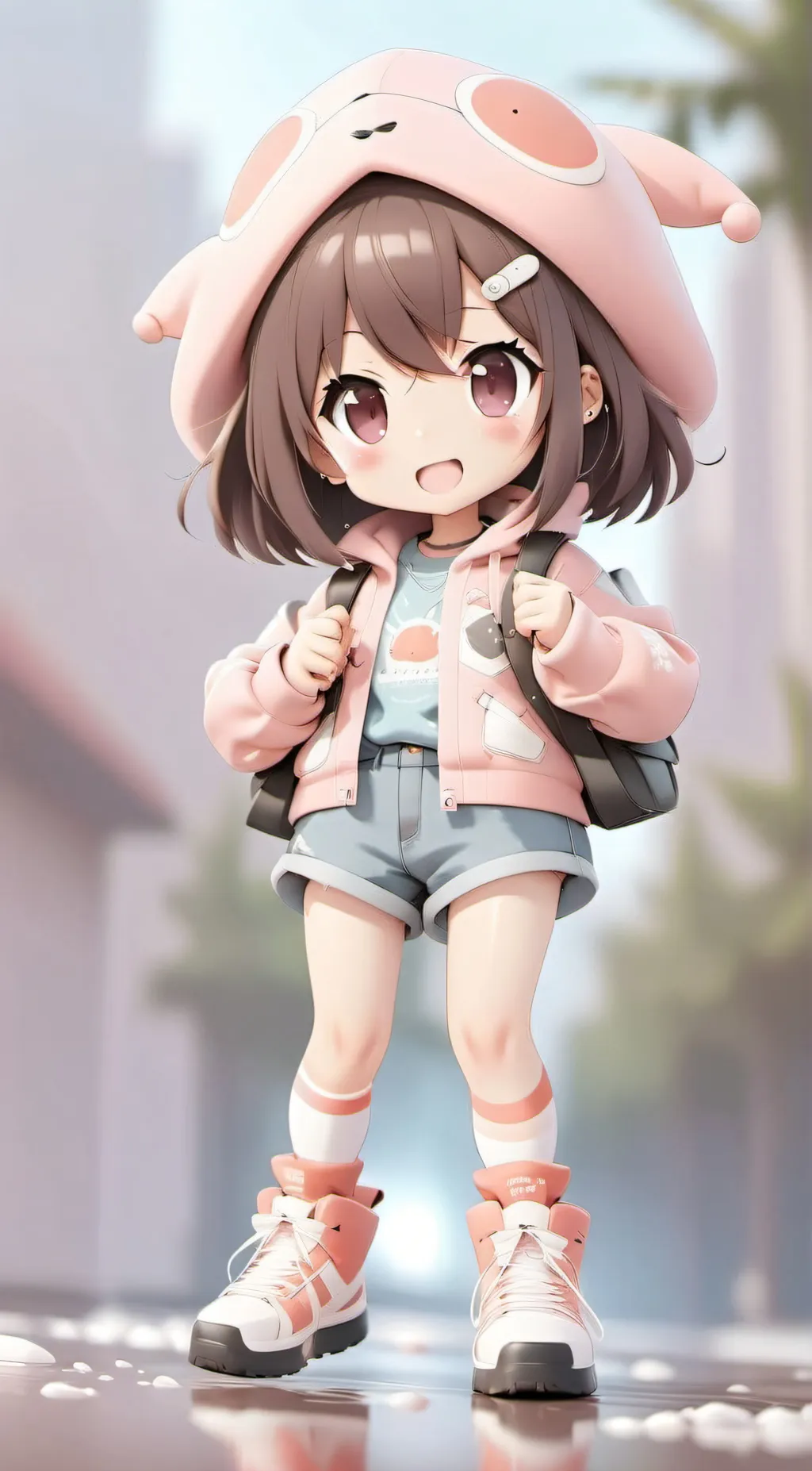 ai character: Pikachu girl background