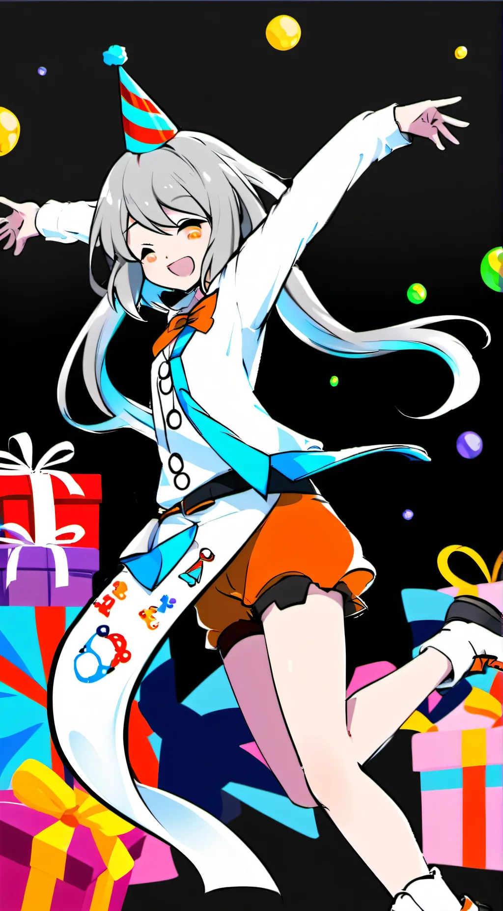 ai character: partygoer female  background