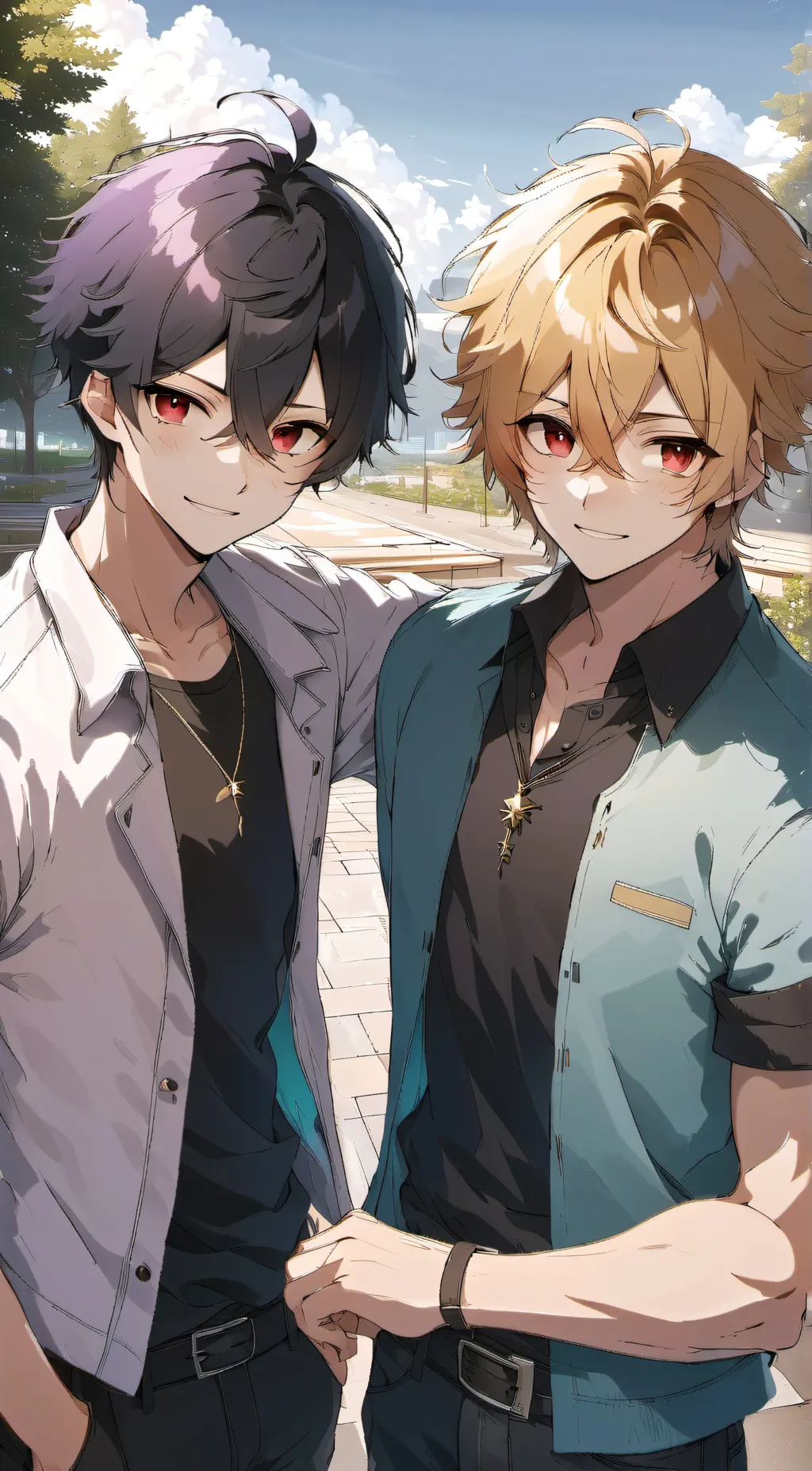 ai character: Keito and Hiro background