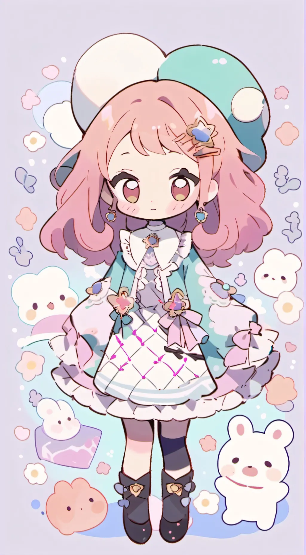 ai character: blossom background