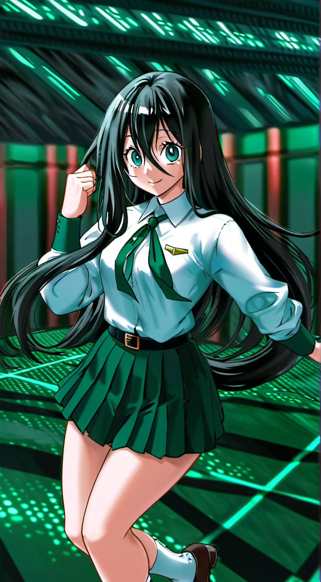 ai character: Tsuyu Asui background