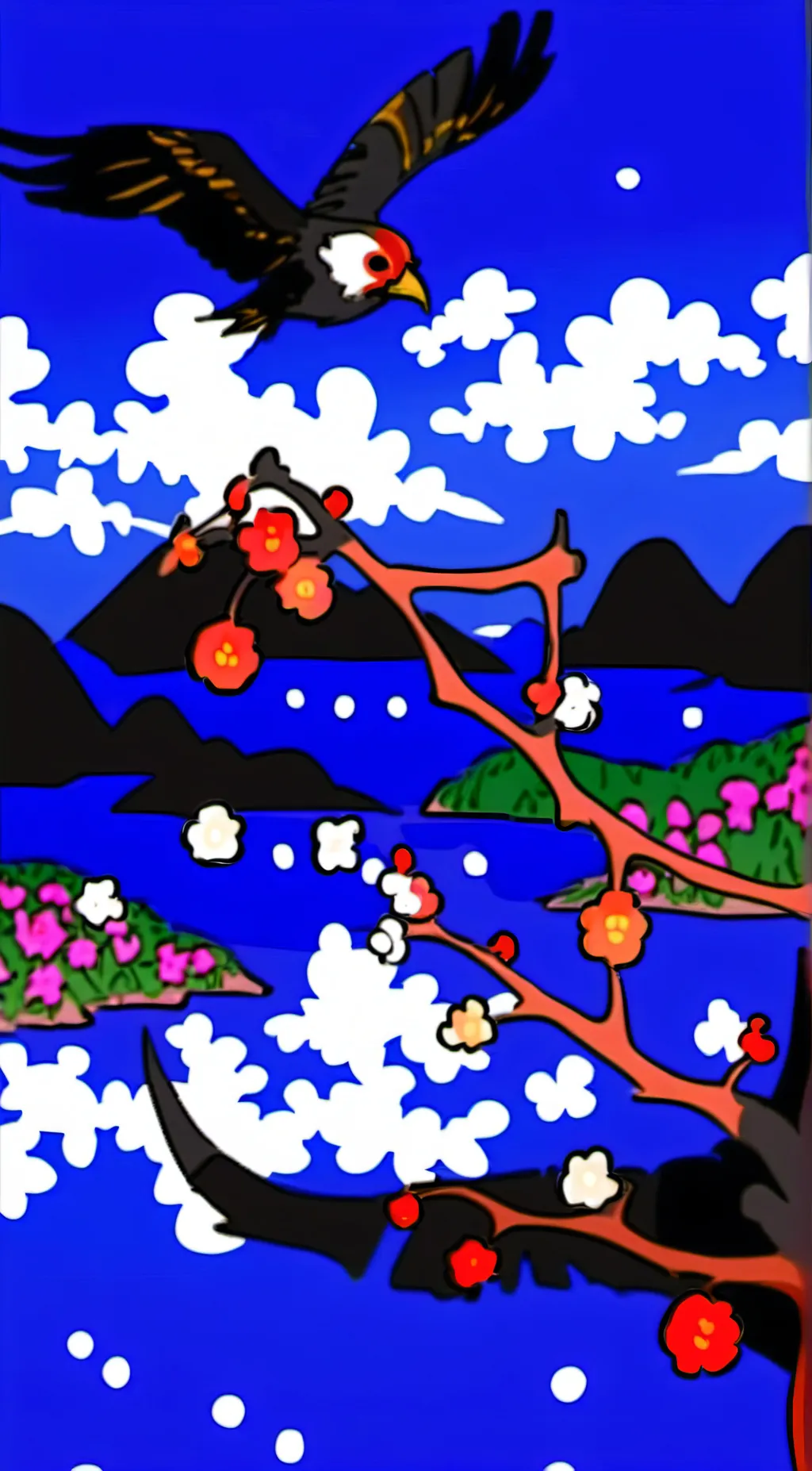 ai character: Frowning critters. background