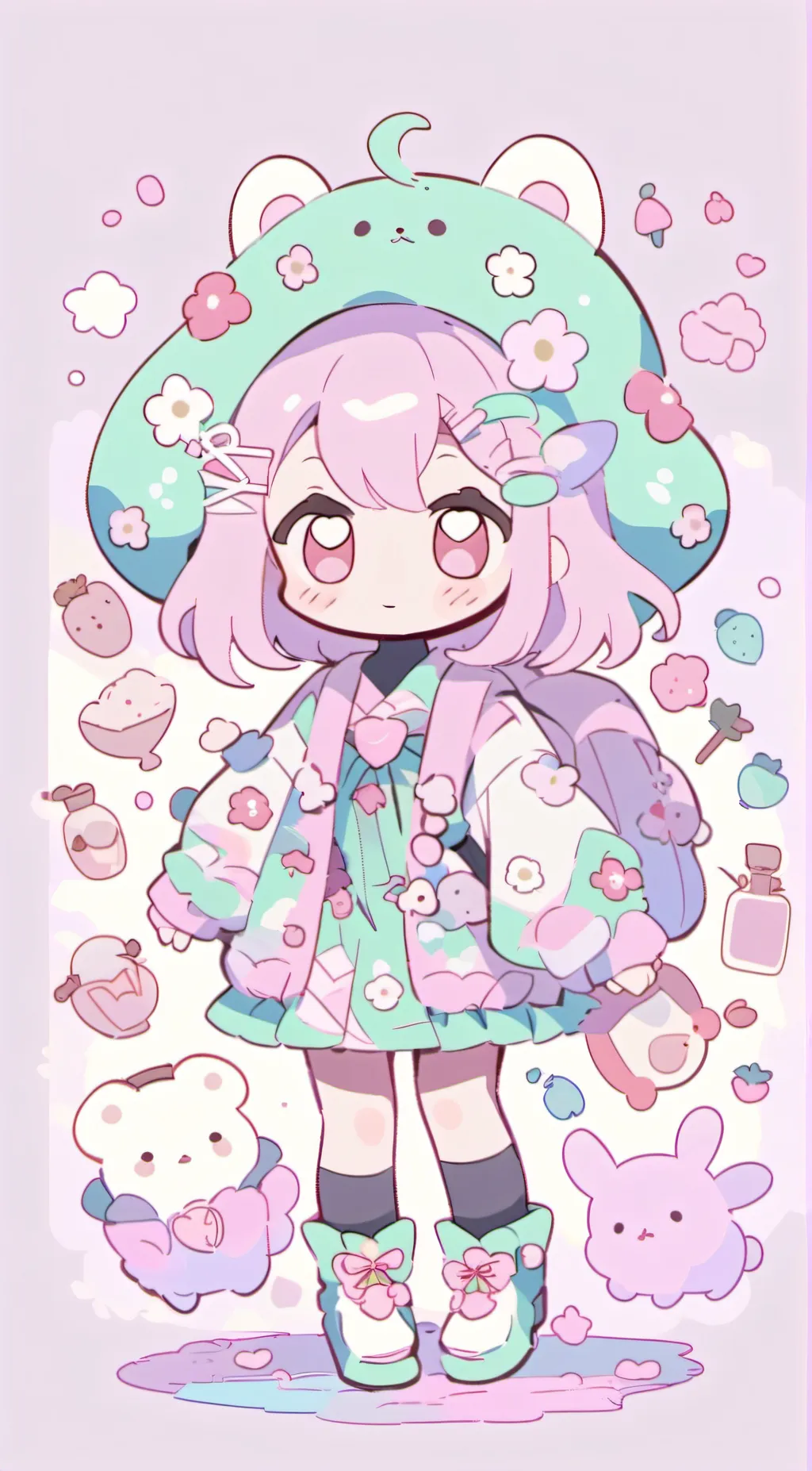 ai character: Simple  background