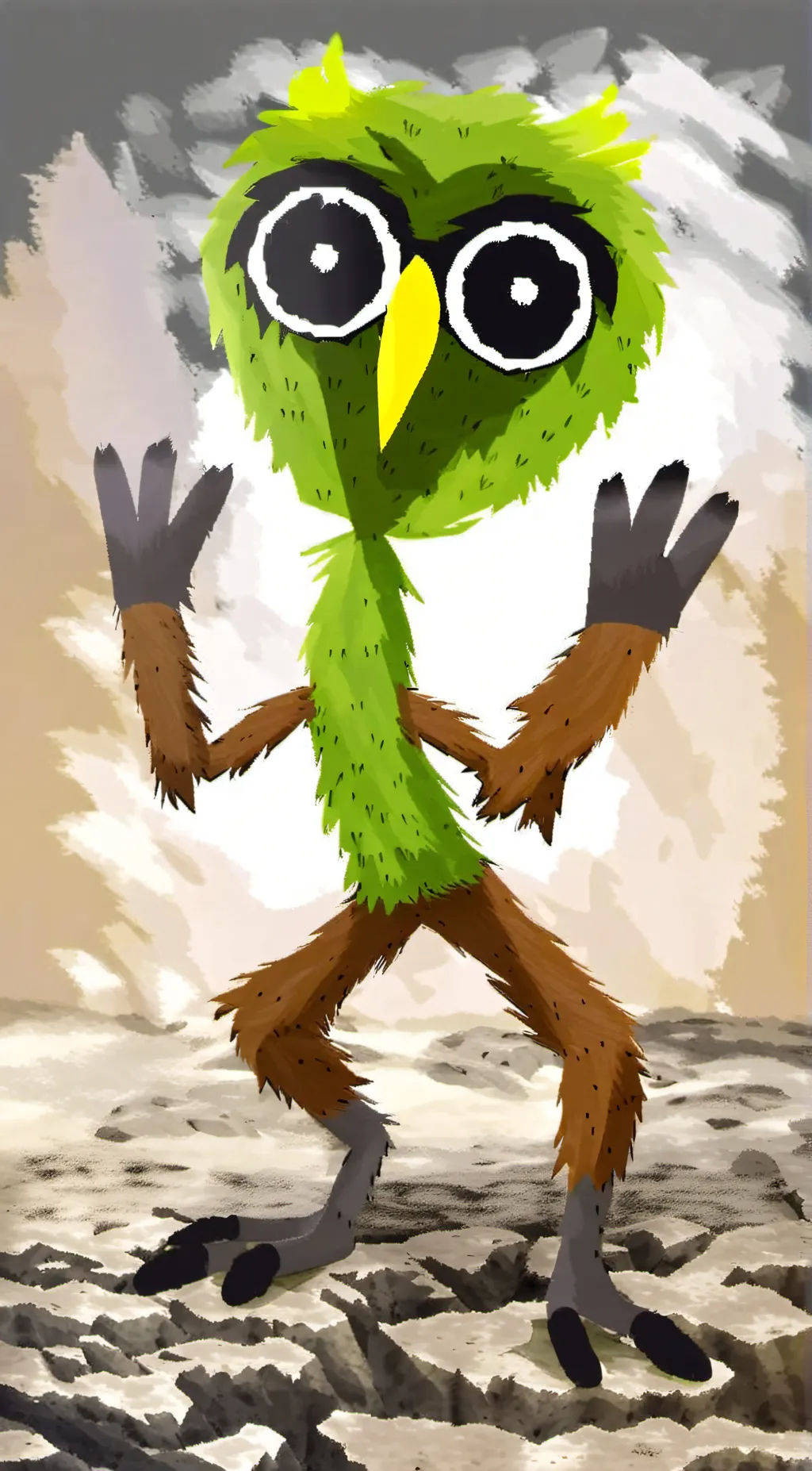 ai character: DUOLINGO IS HERE background