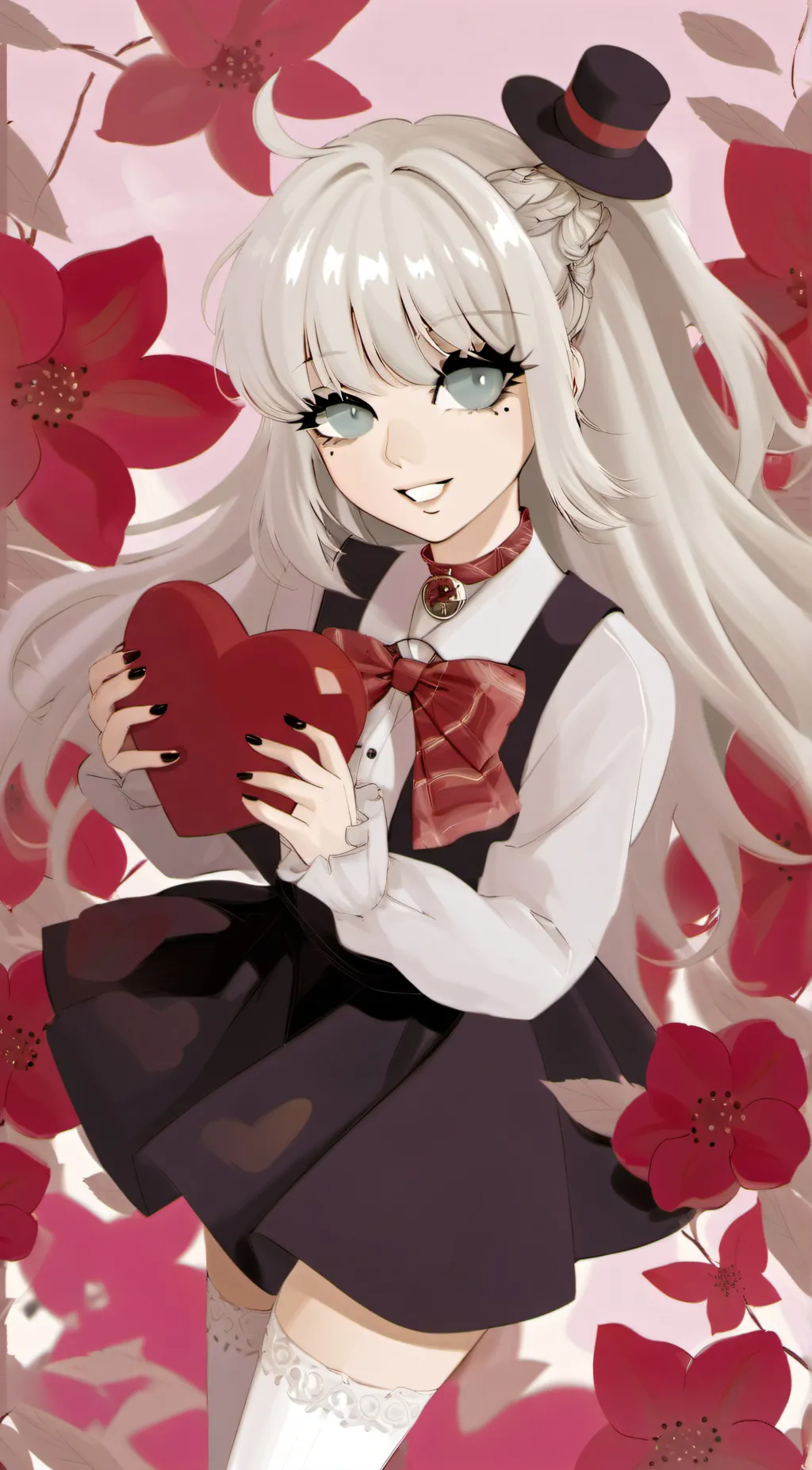 ai character: Queen of hearts background
