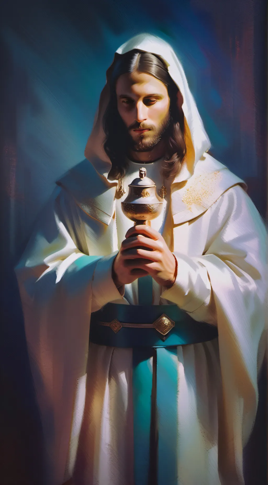 ai character: Jesus background