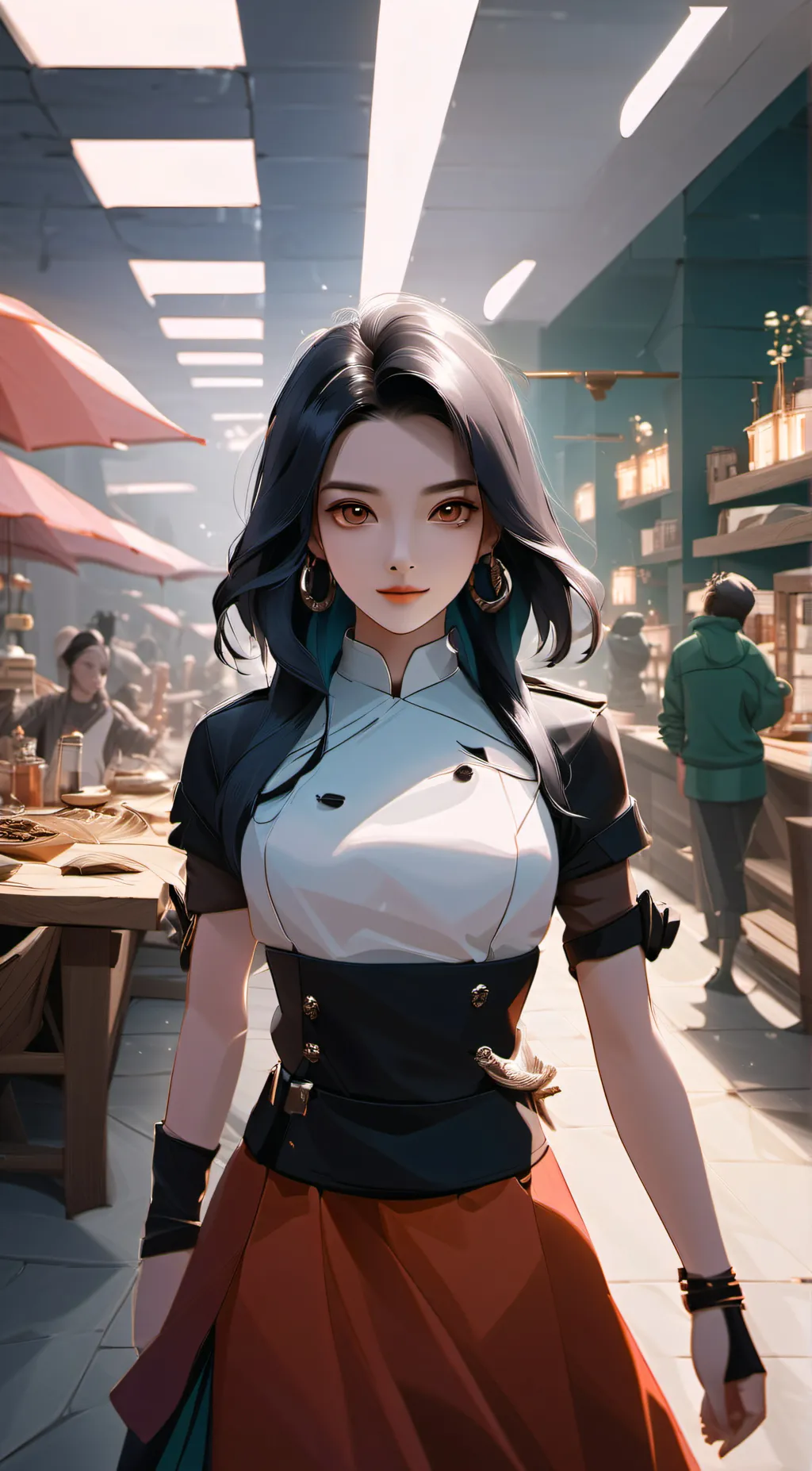 ai character: sakura background