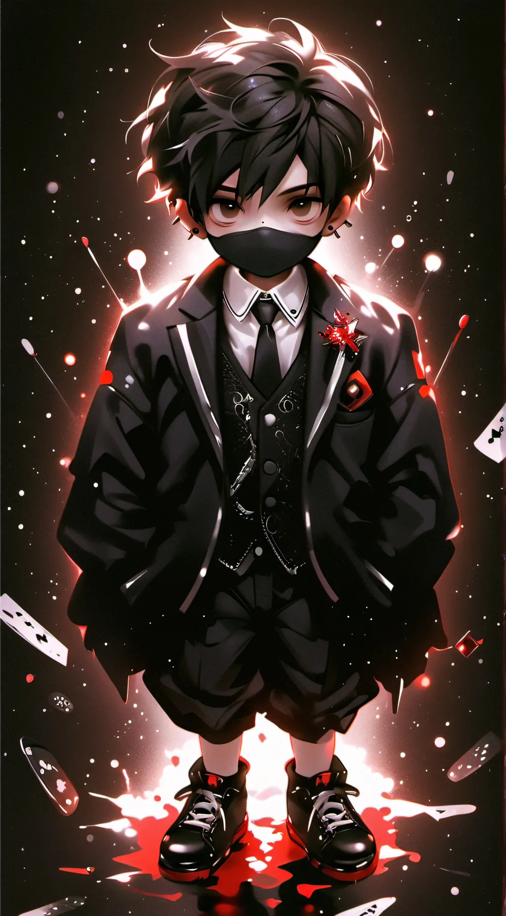 ai character: The emo boy twin background