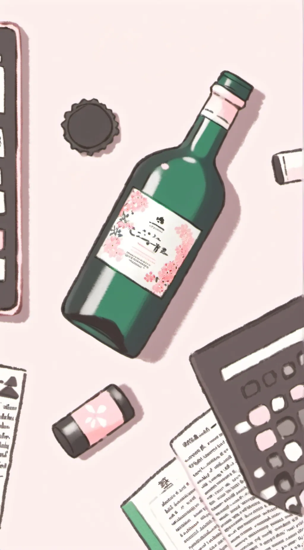 ai character: bottle of whiskey background