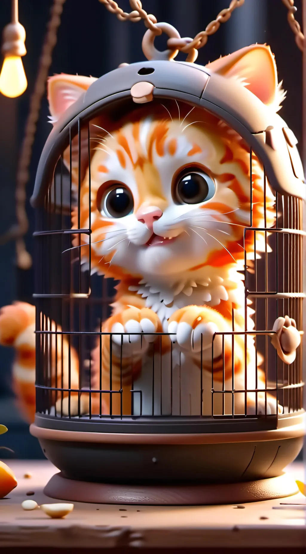 ai character: orange background