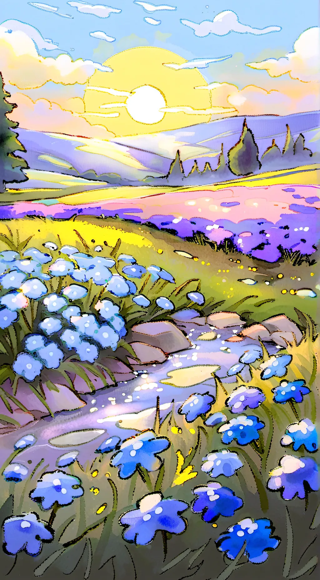 ai character: grass background