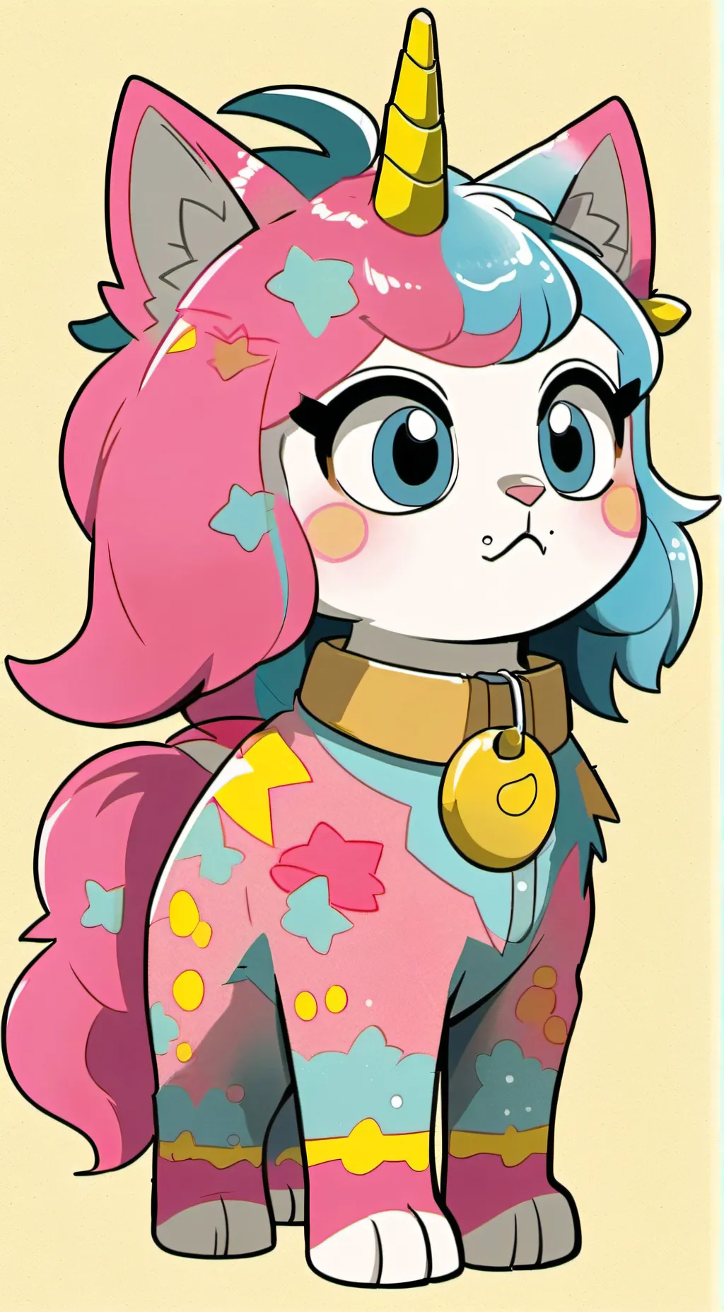 ai character: Unikitty  background