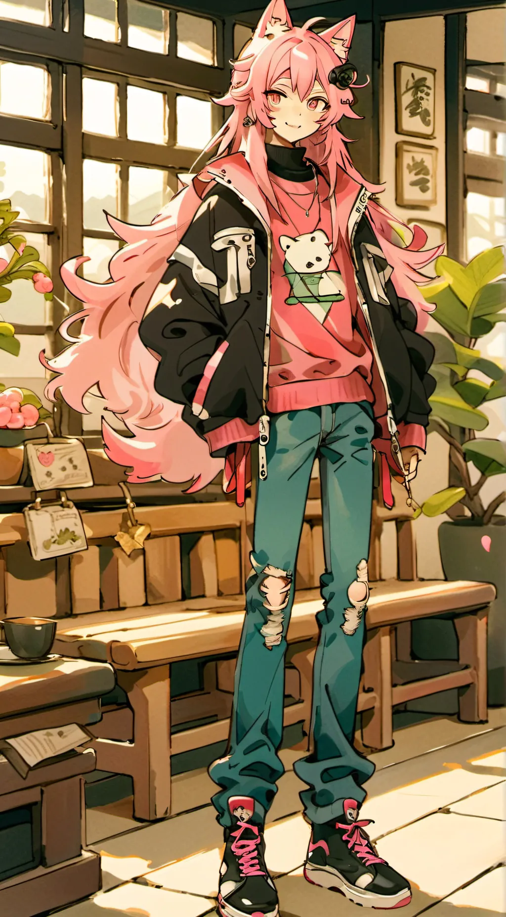 ai character: mika  background