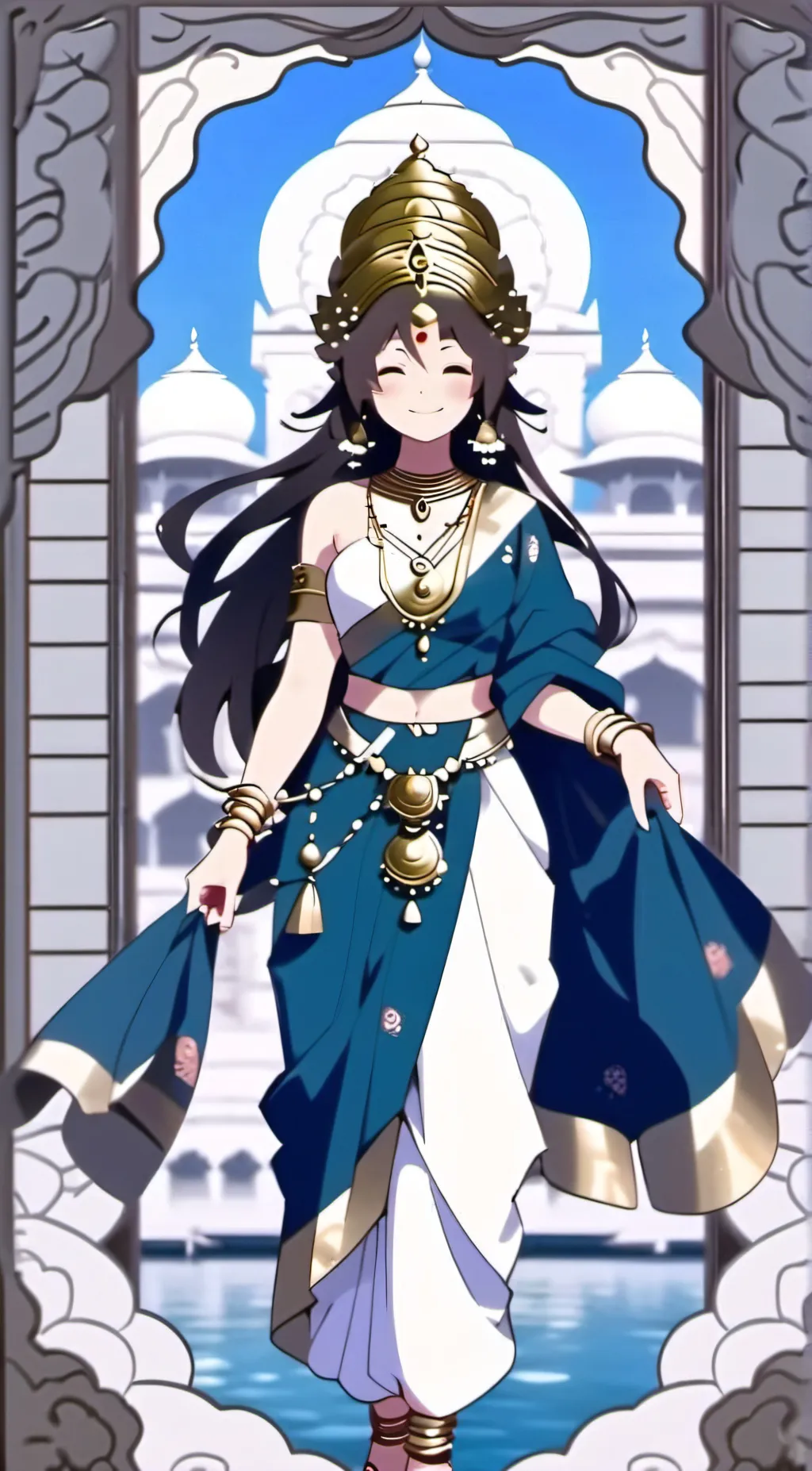 ai character: indian queen background