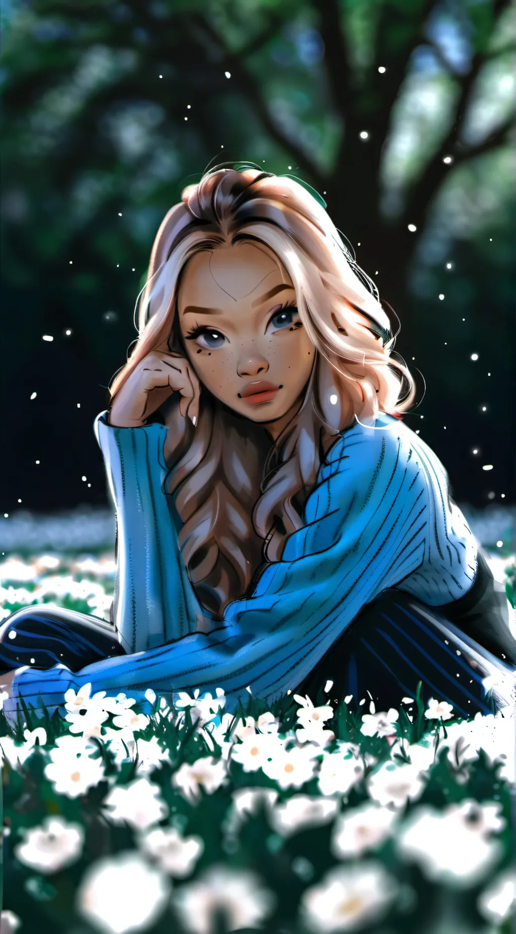 ai character: Serenity Palms background