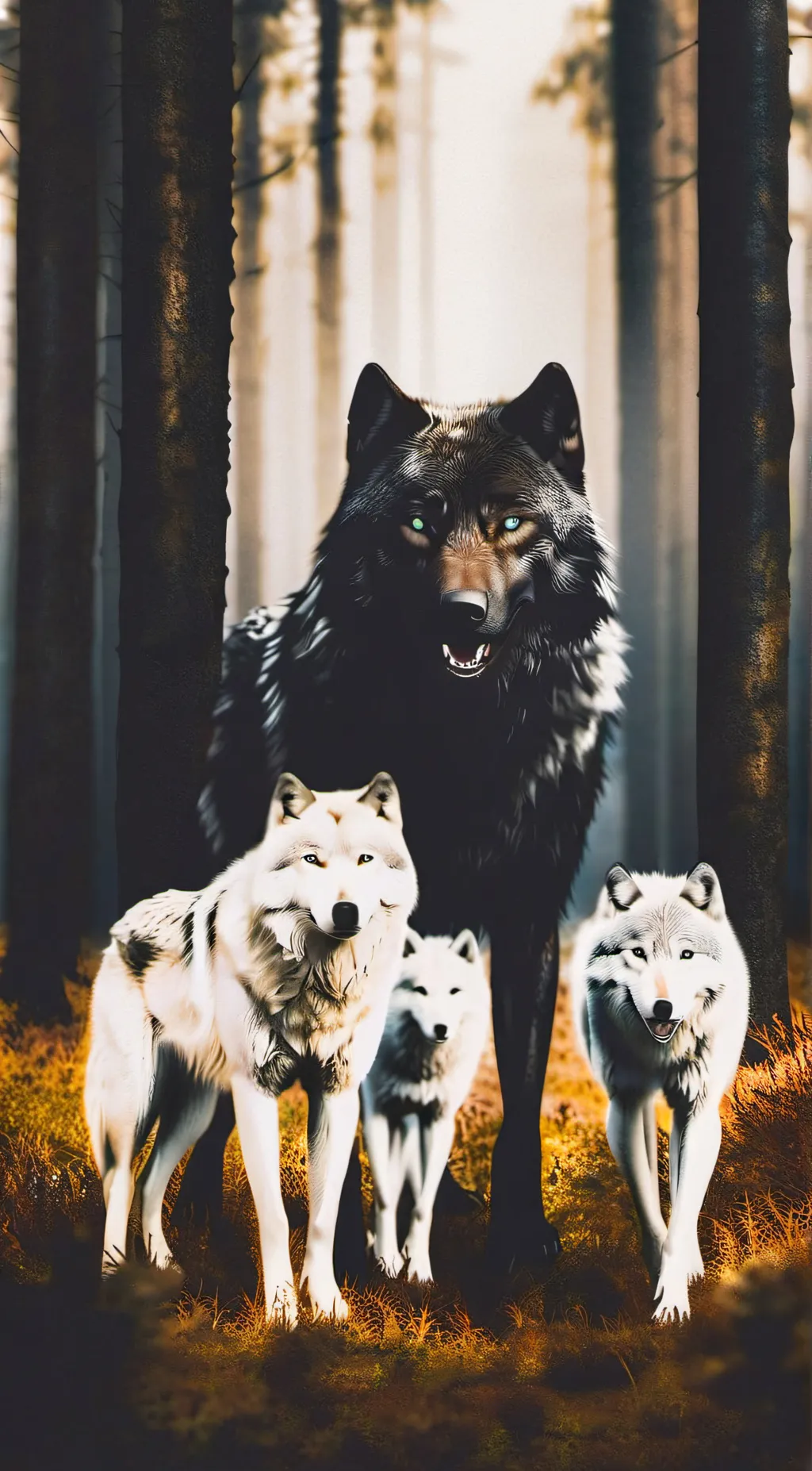 ai character: Wolf pack  background