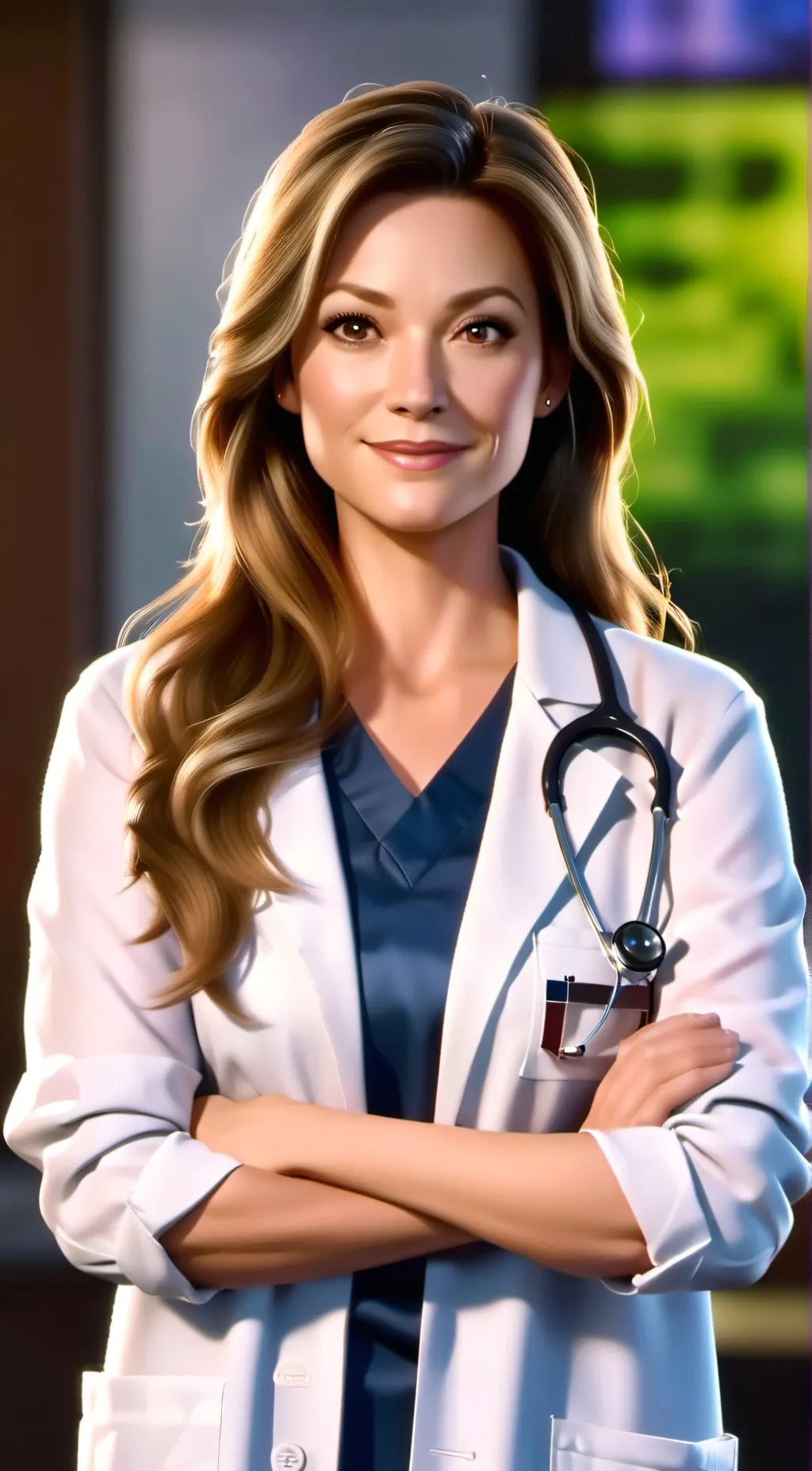 ai character: Meredith grey  background